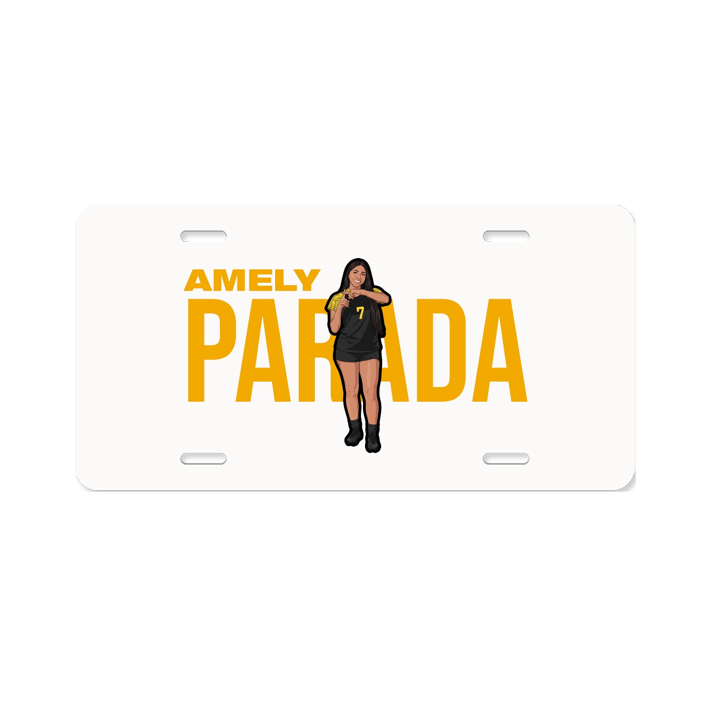 License Plate — Player Name in Classic