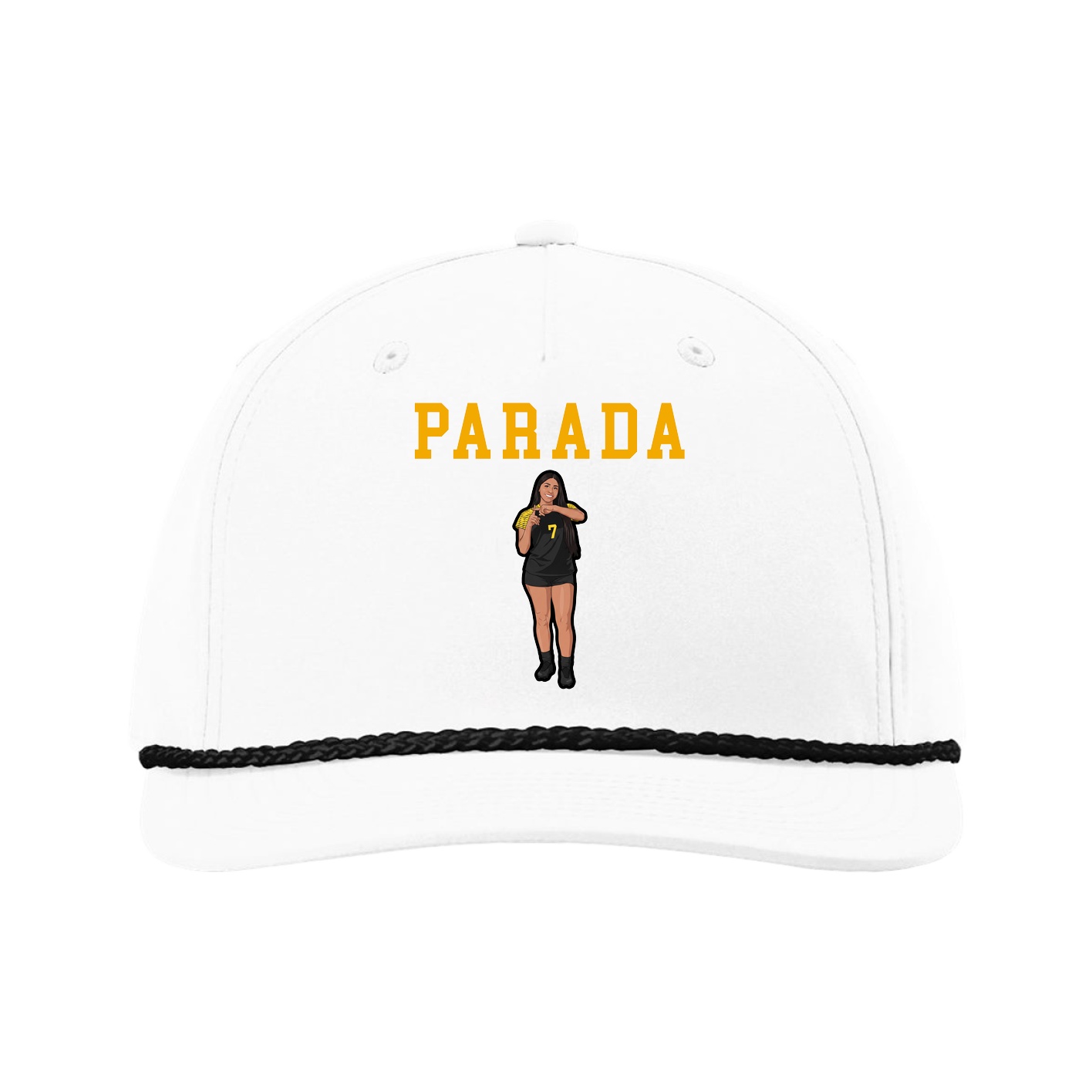 Five-Panel Classic Rope Cap — Shirsey in White