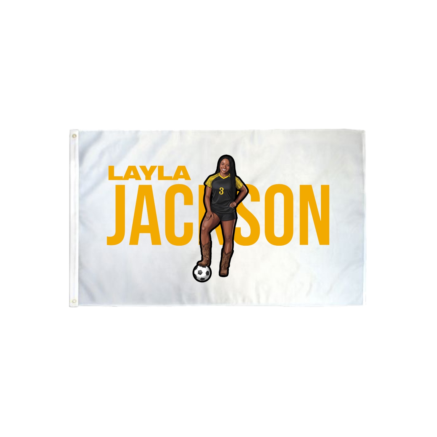 3x5 Flag — Player Name in Classic