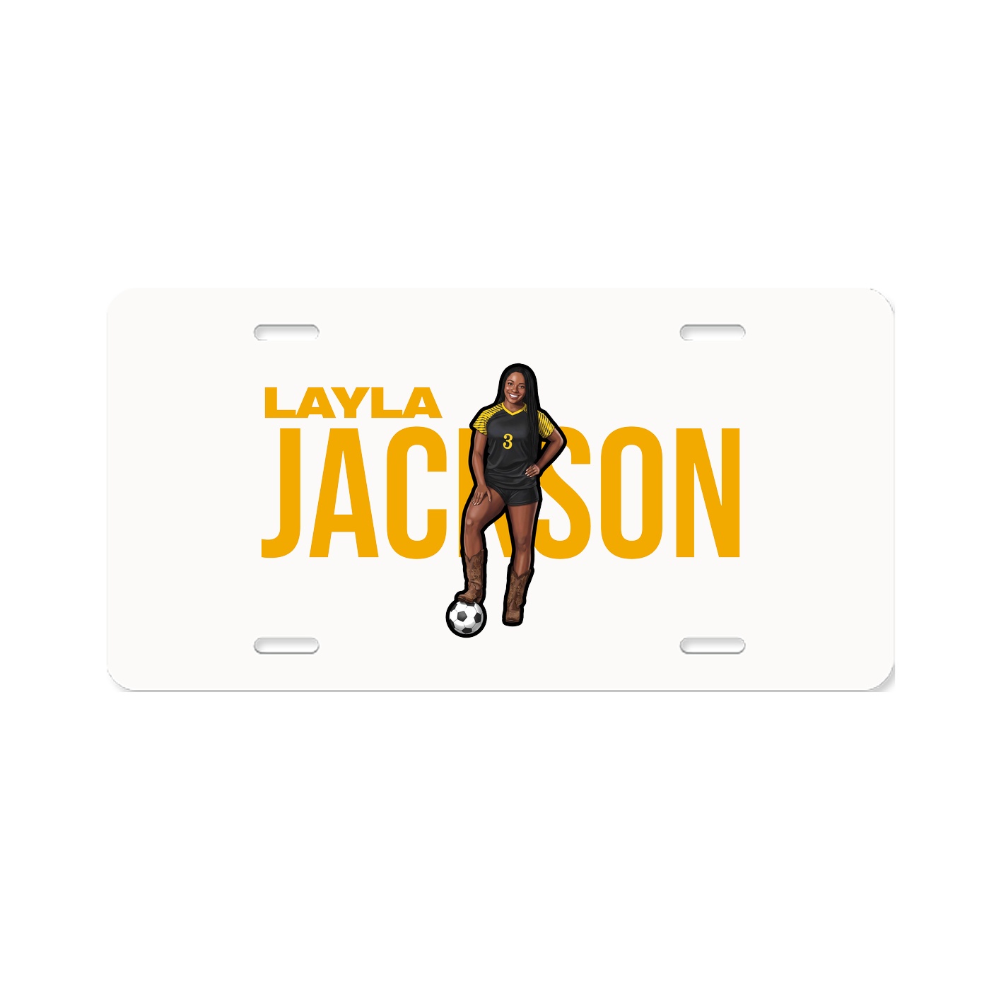 License Plate — Player Name in Classic