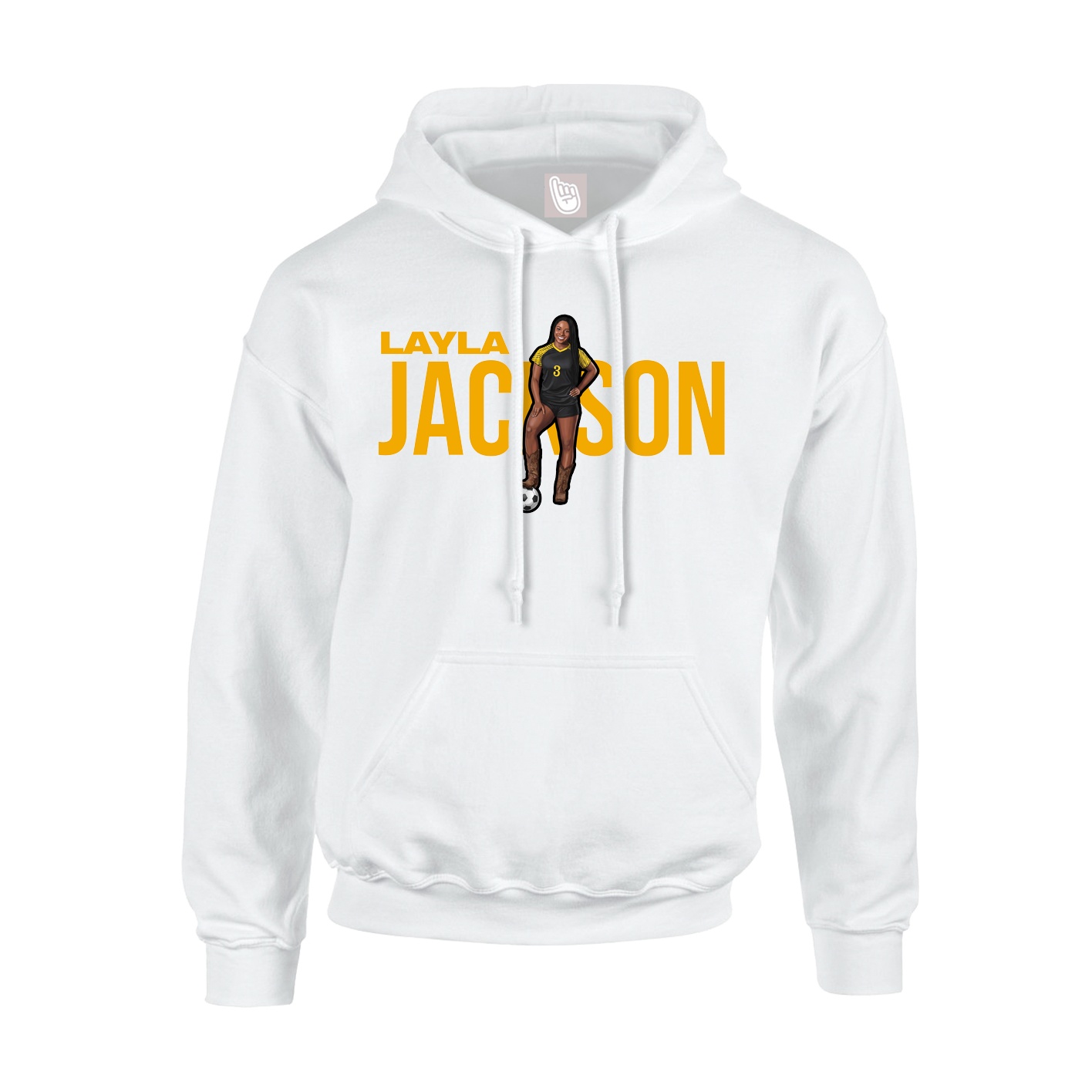 Hoodie — Player Name in White