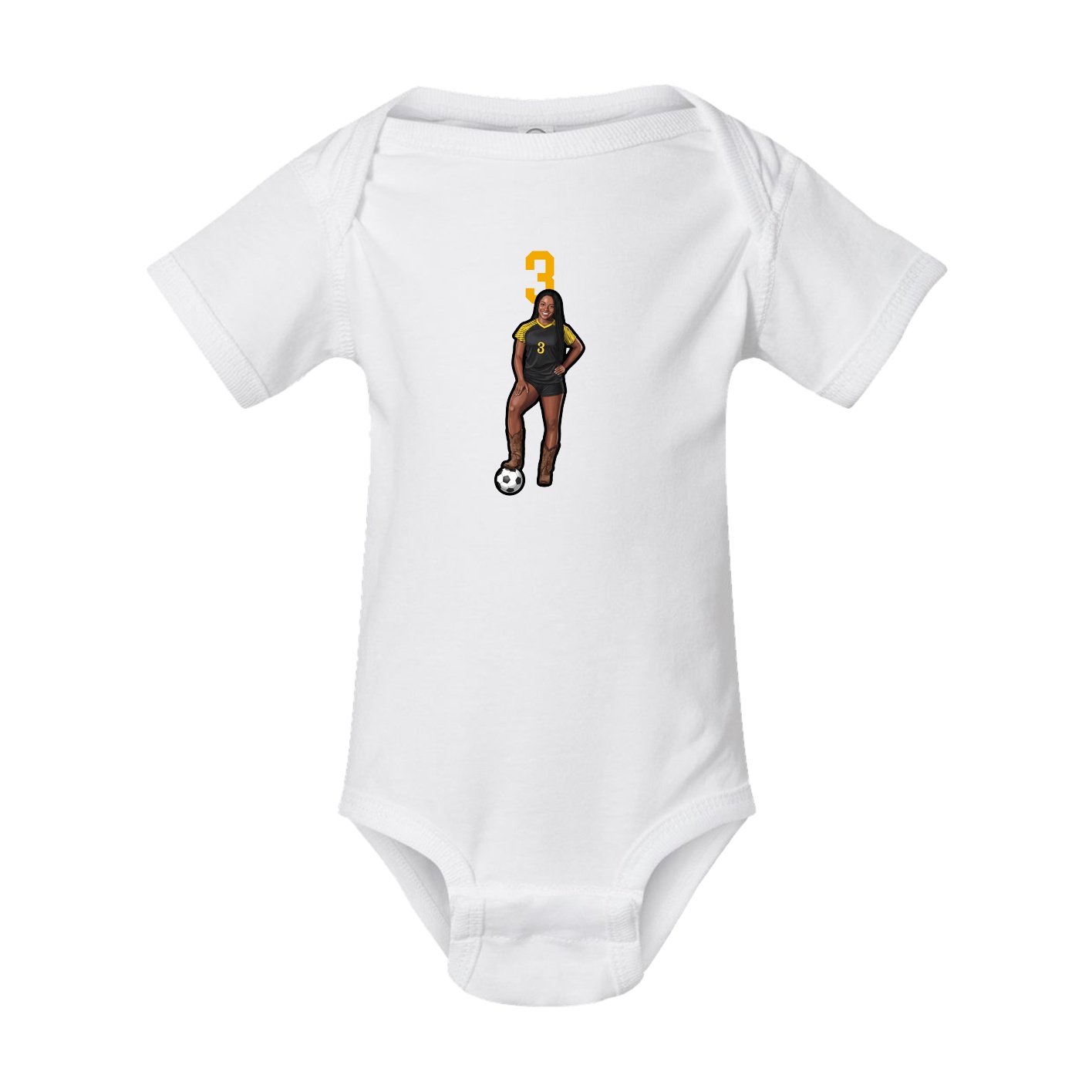 Baby Onesie — Number Top in White