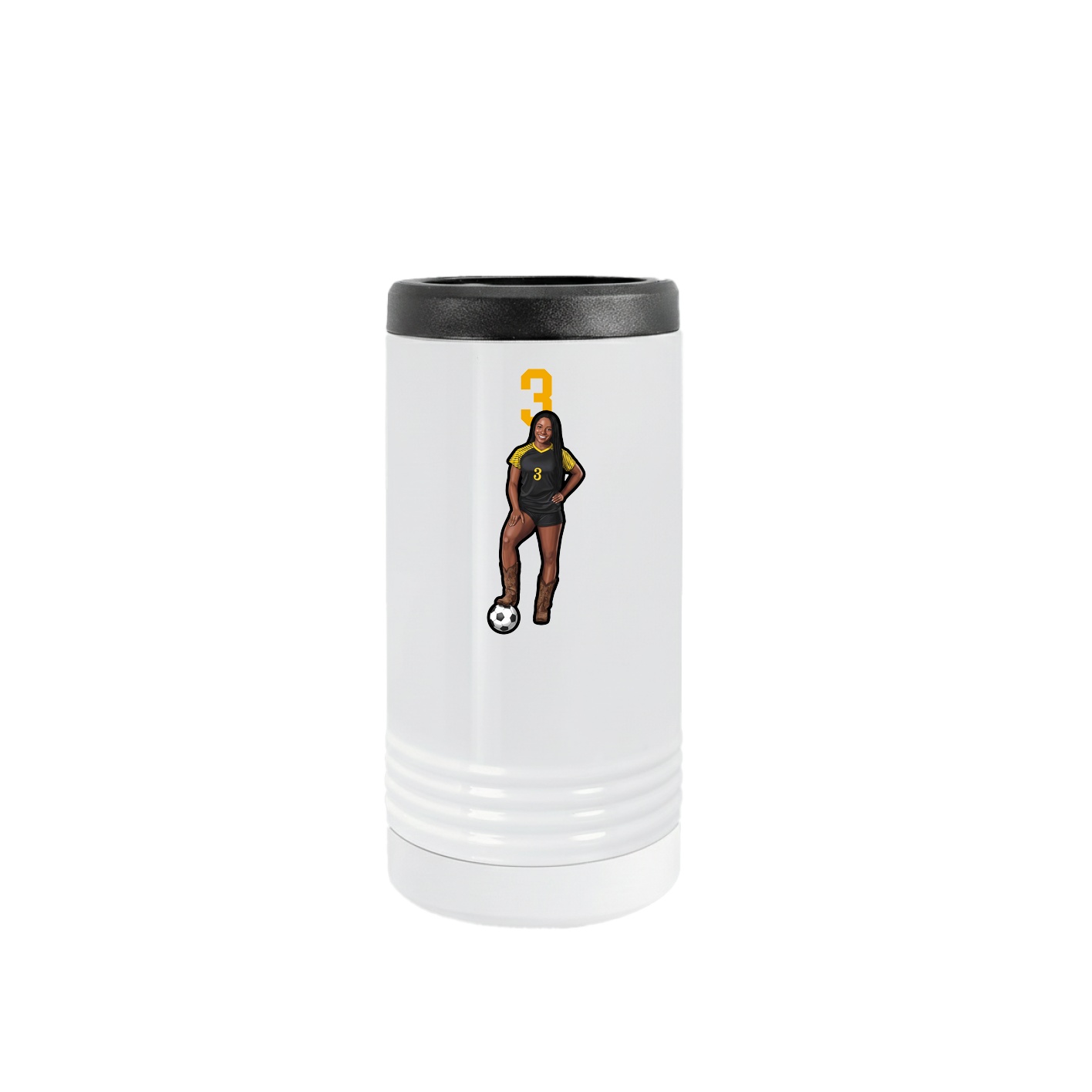 Slim Beverage Holder — Number Top in White