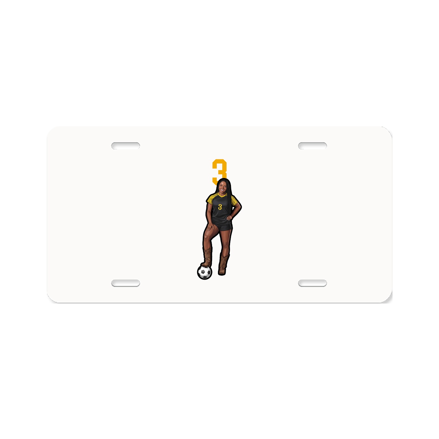 License Plate — Number Top in Classic