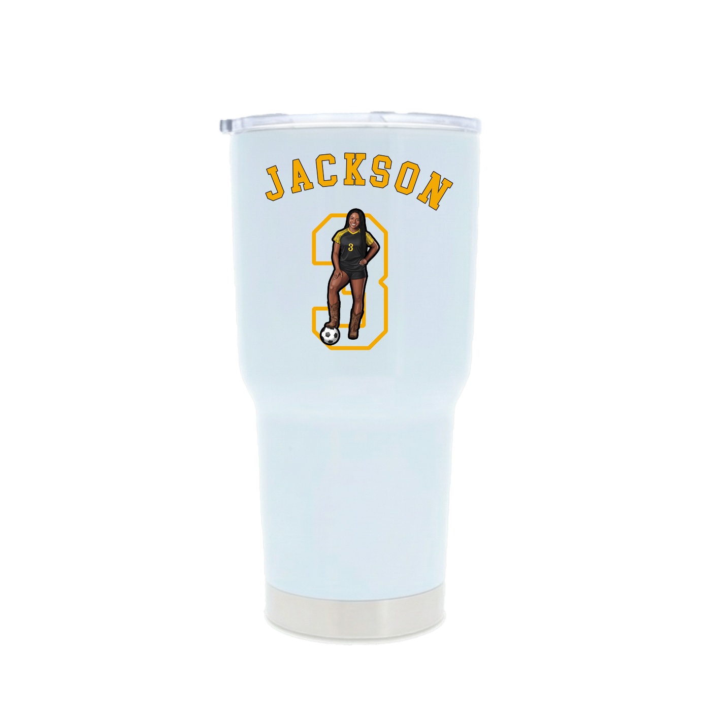 30oz Stainless Steel Tumbler — Shirsey Arch in White