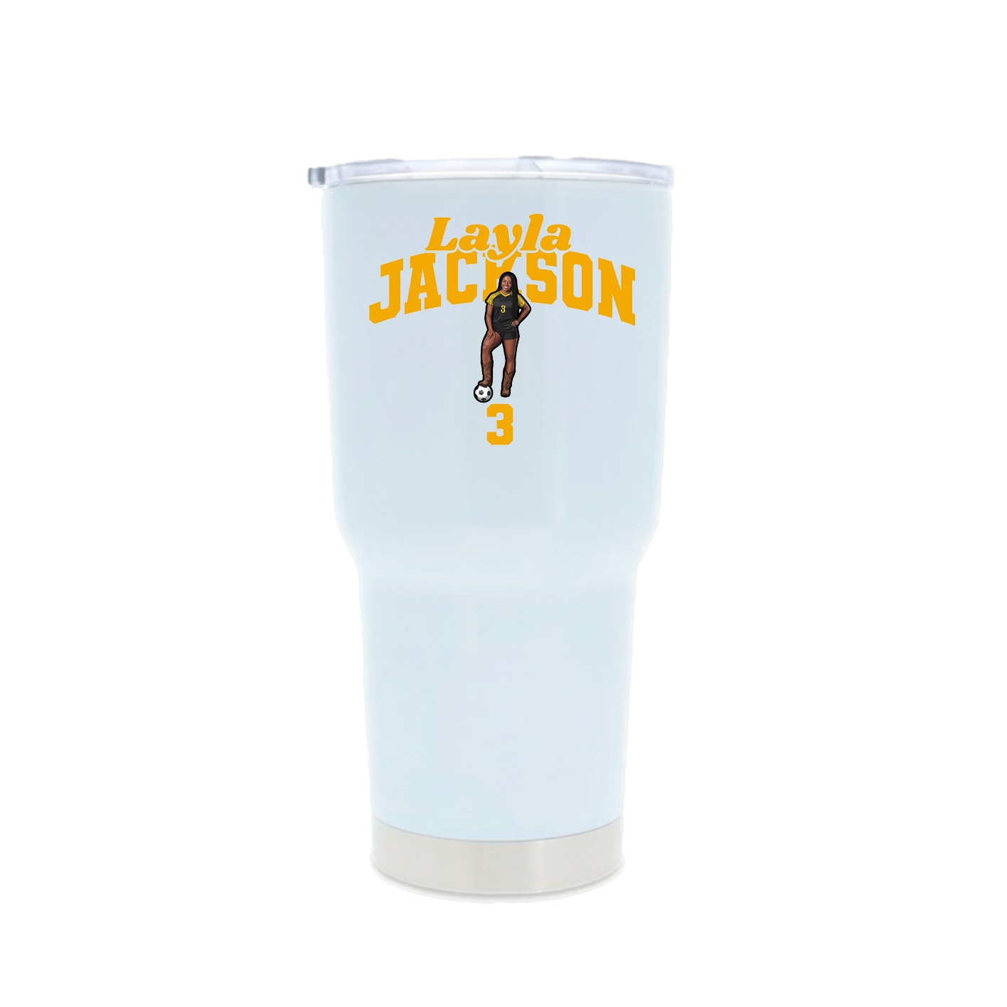30oz Stainless Steel Tumbler — Signature Arch in White