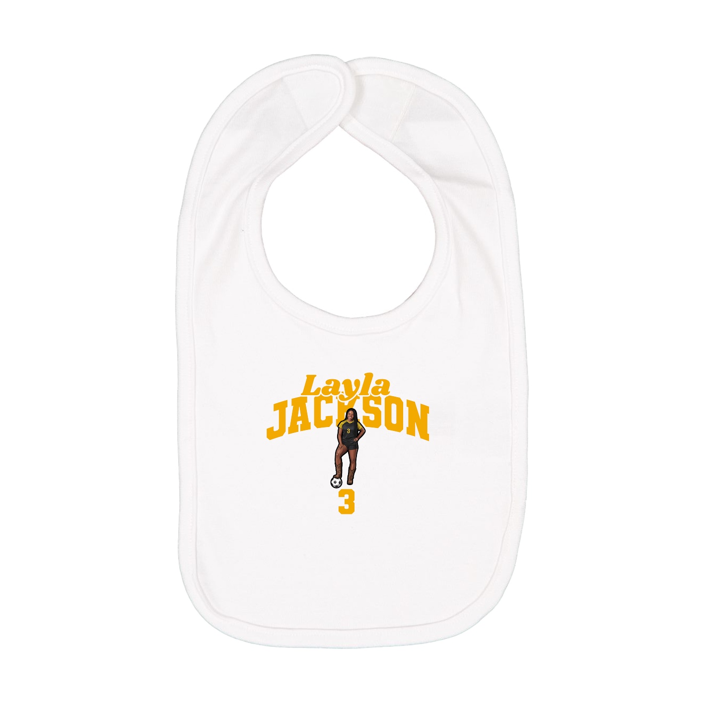 Infant Bib — Signature Arch in White