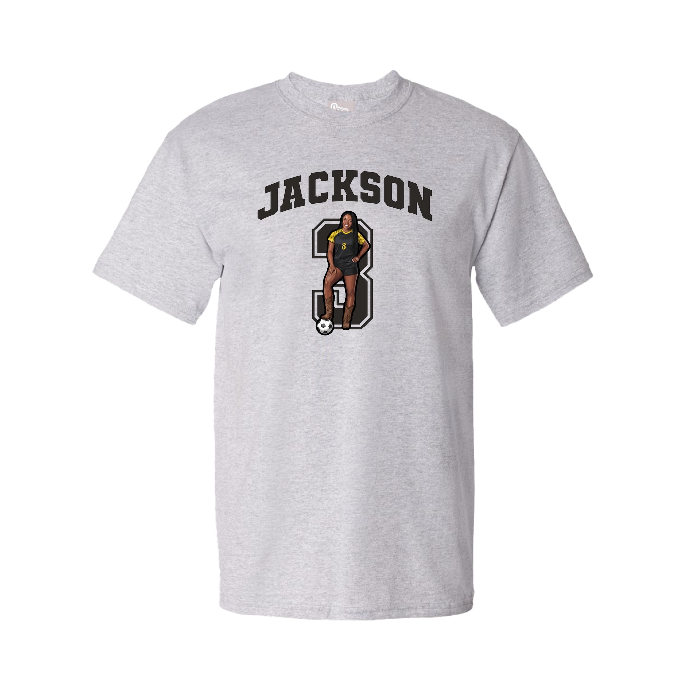 Youth Tee — Number in Grey