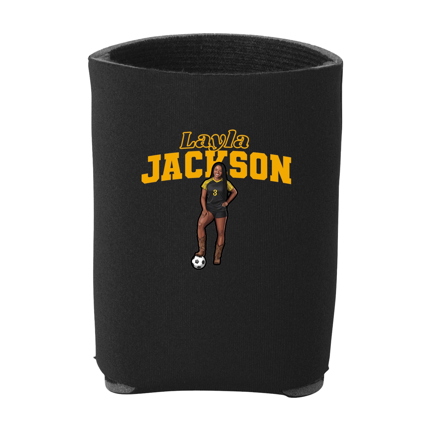 Can Holder — Name Arch in Black