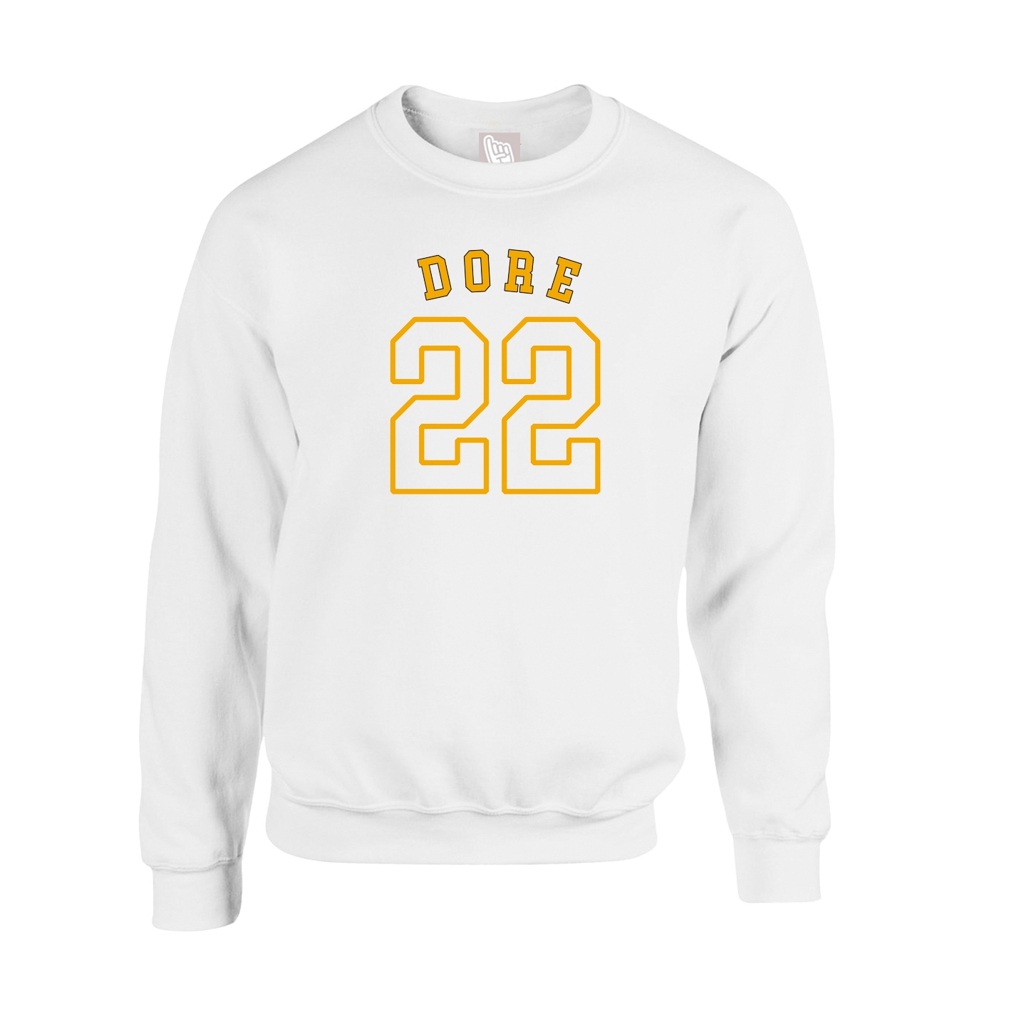 Fleece Crew — Shirsey Arch in White