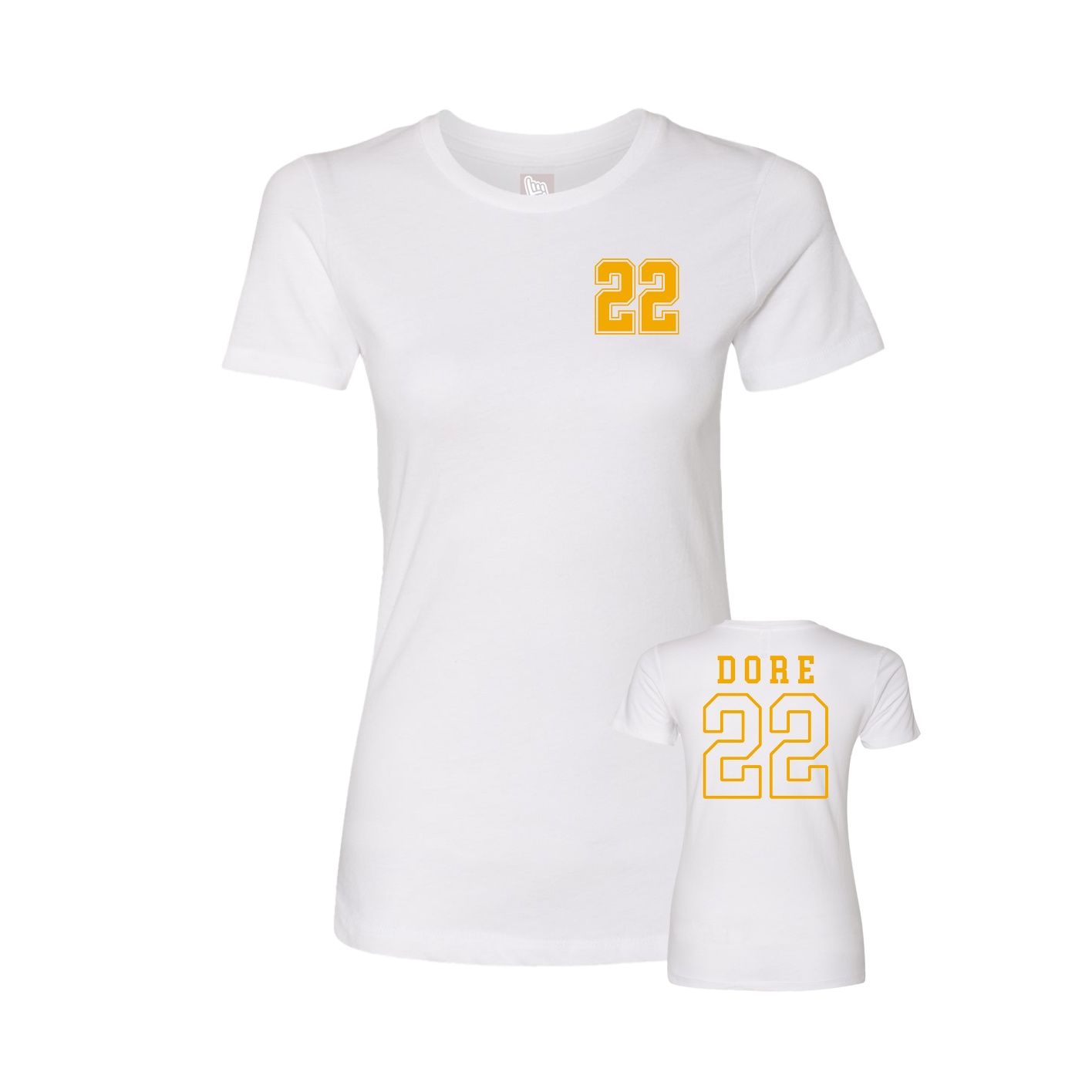 Womens Tee — Chest Back in White