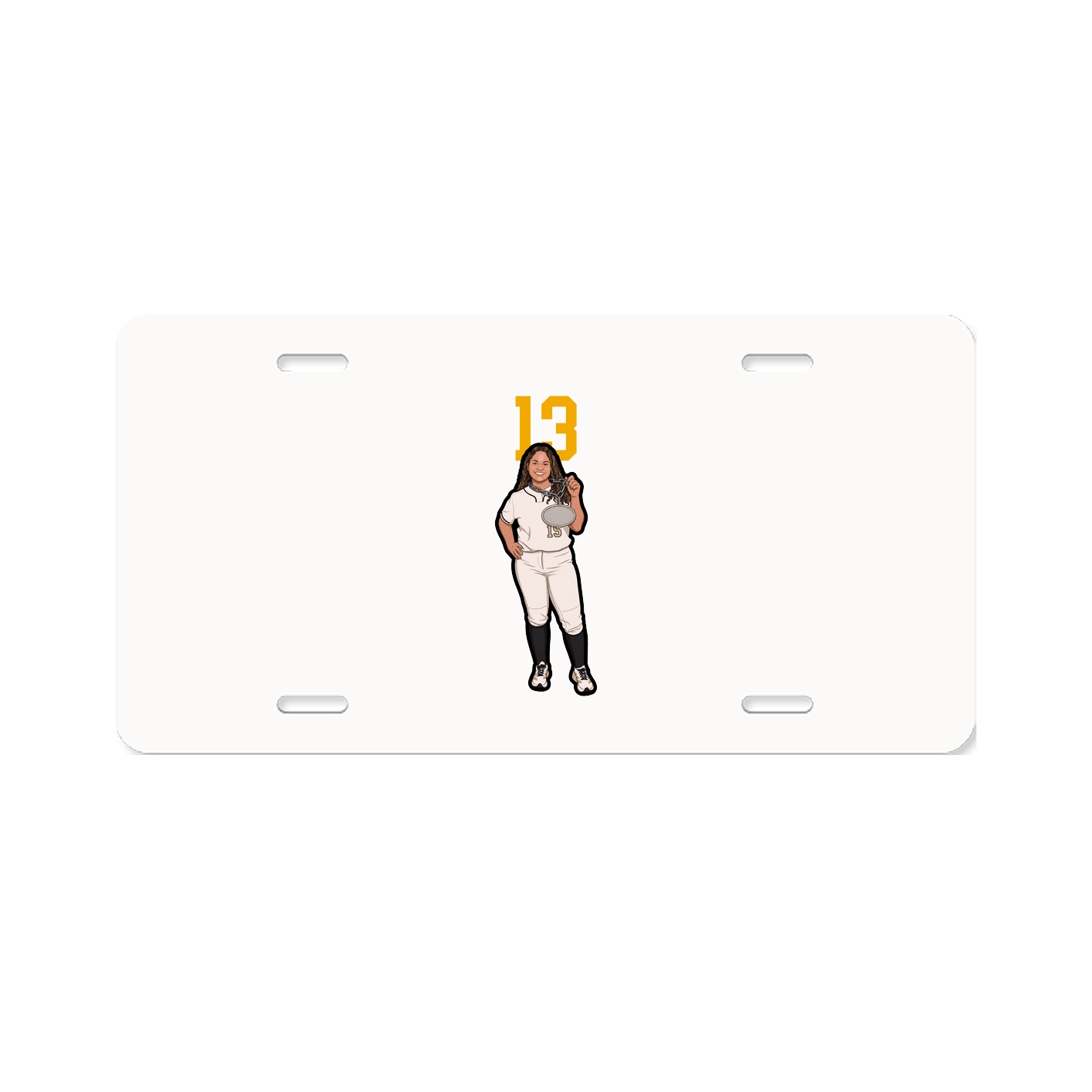 License Plate — Number Top in Classic