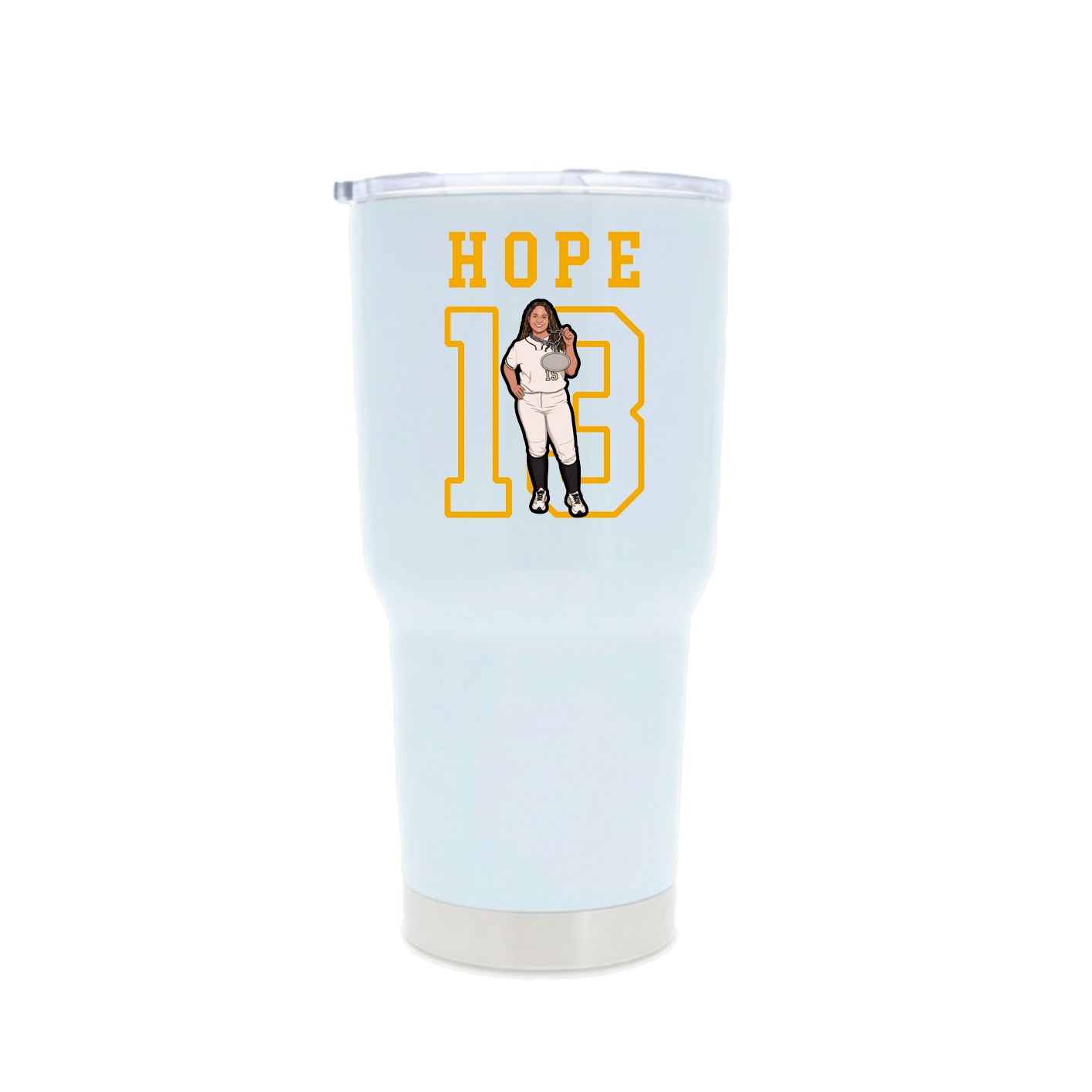 30oz Stainless Steel Tumbler — Shirsey in White