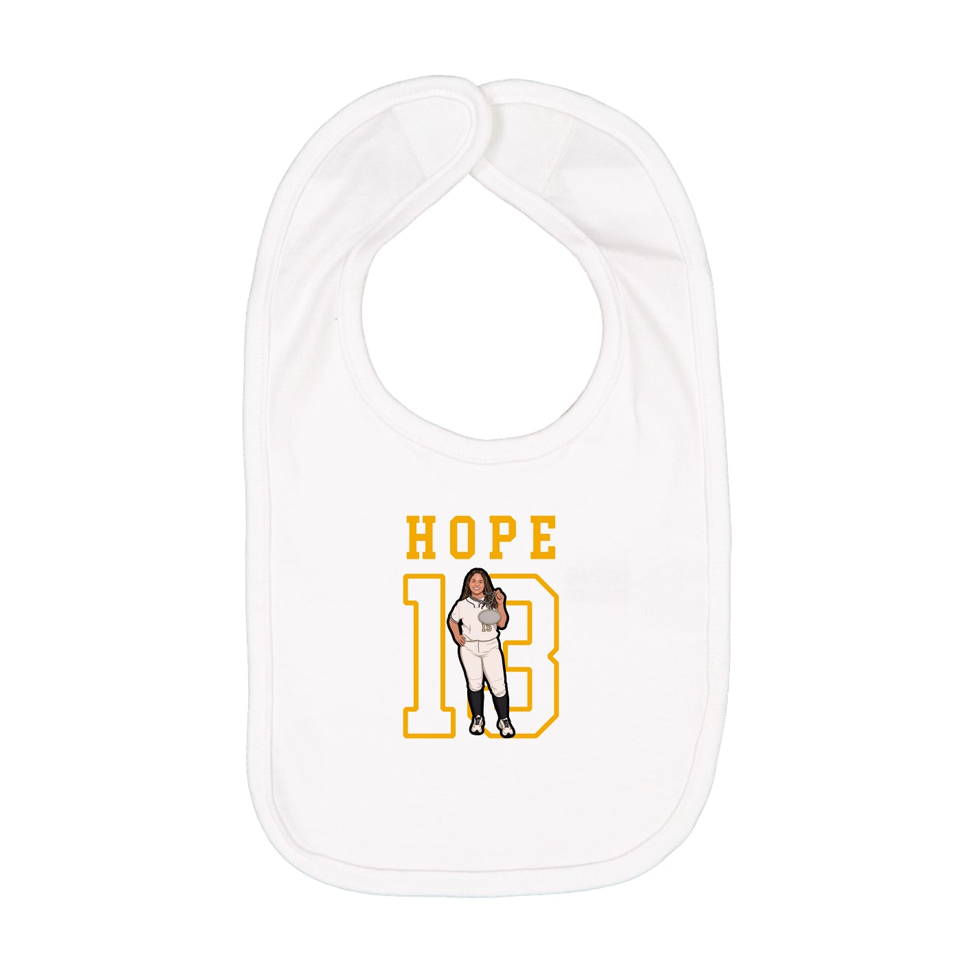 Infant Bib — Shirsey in White