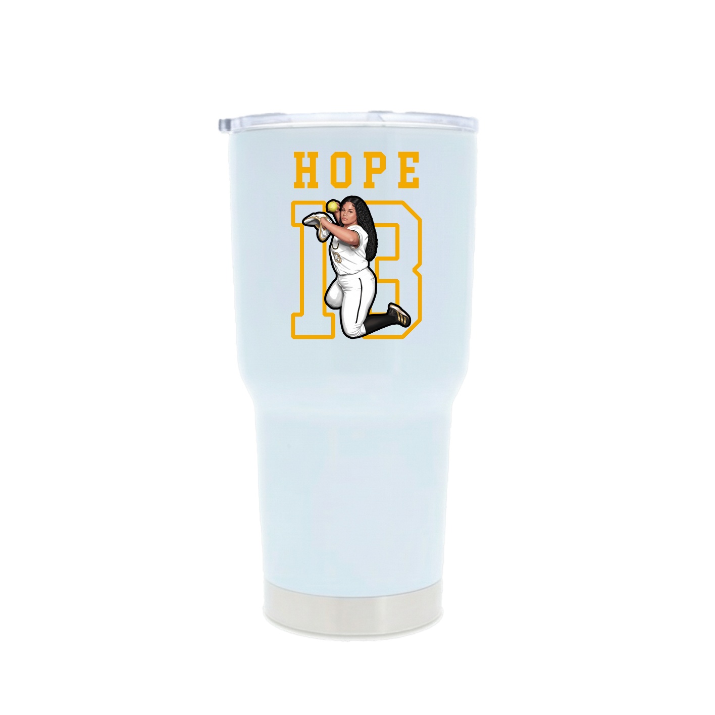 30oz Stainless Steel Tumbler — Shirsey in White