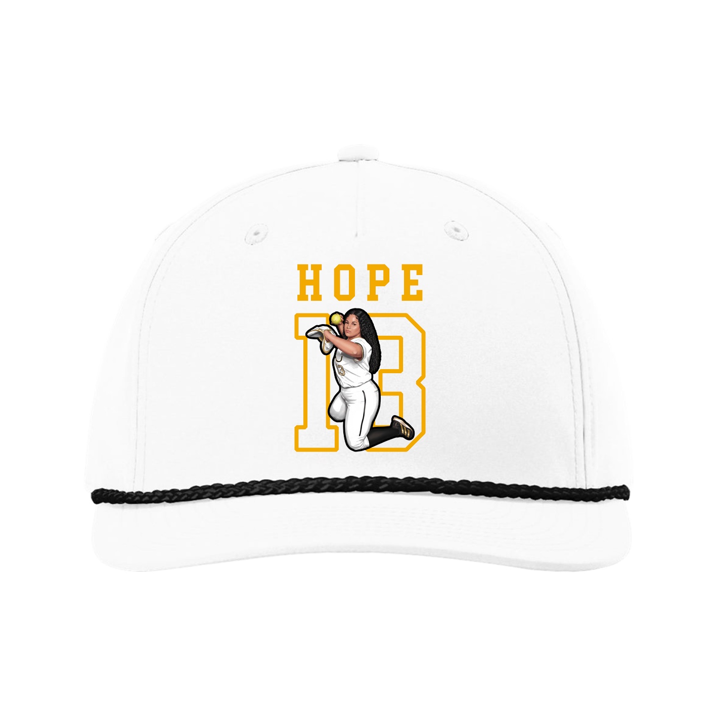 Five-Panel Classic Rope Cap — Shirsey in White