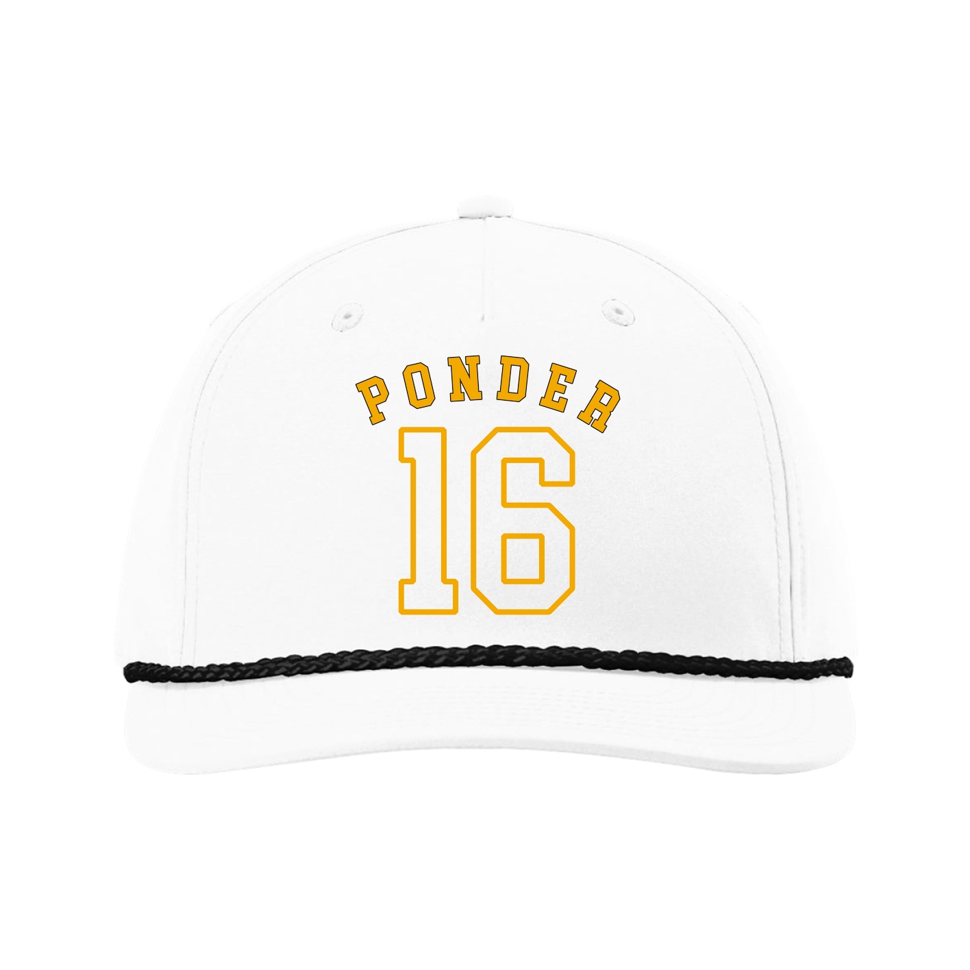 Five-Panel Classic Rope Cap — Shirsey Arch in White
