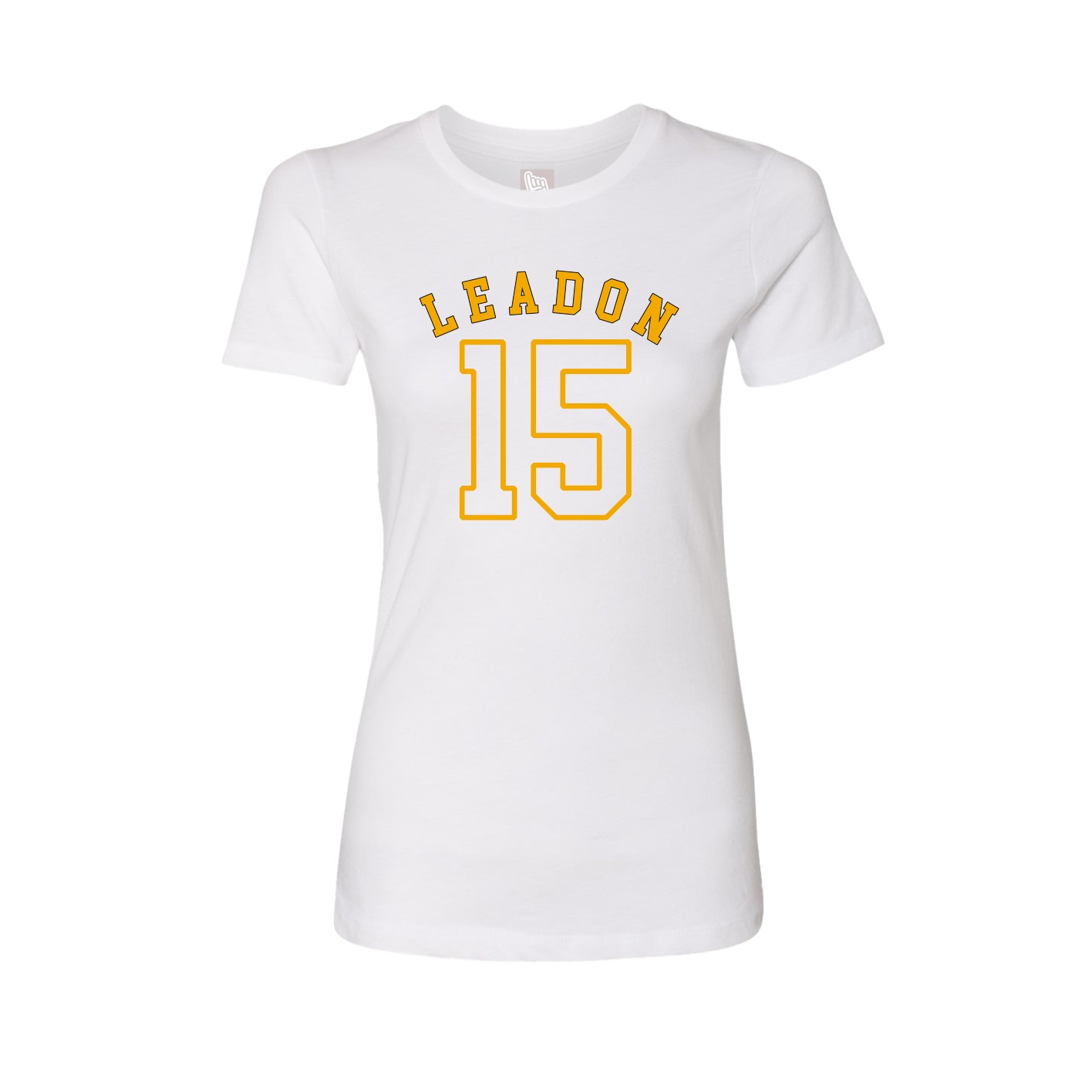 Fitted Women's Tee — Shirsey Arch in White
