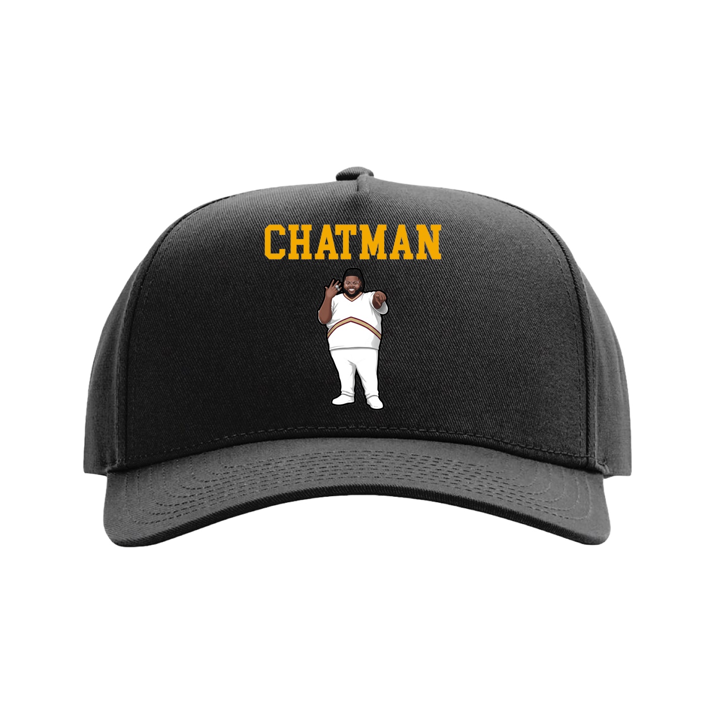 Full Fabric Five-Panel Champ Cap — Shirsey in Black