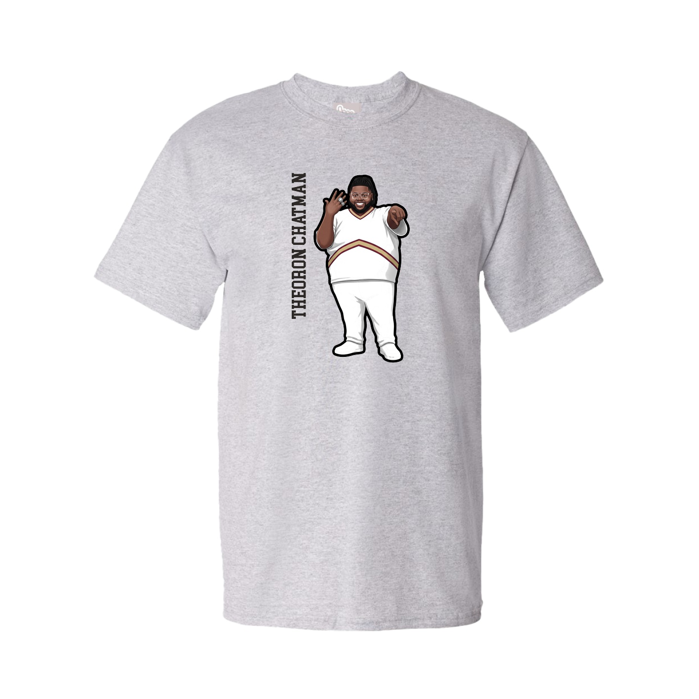Tee — Name Vertical in Grey