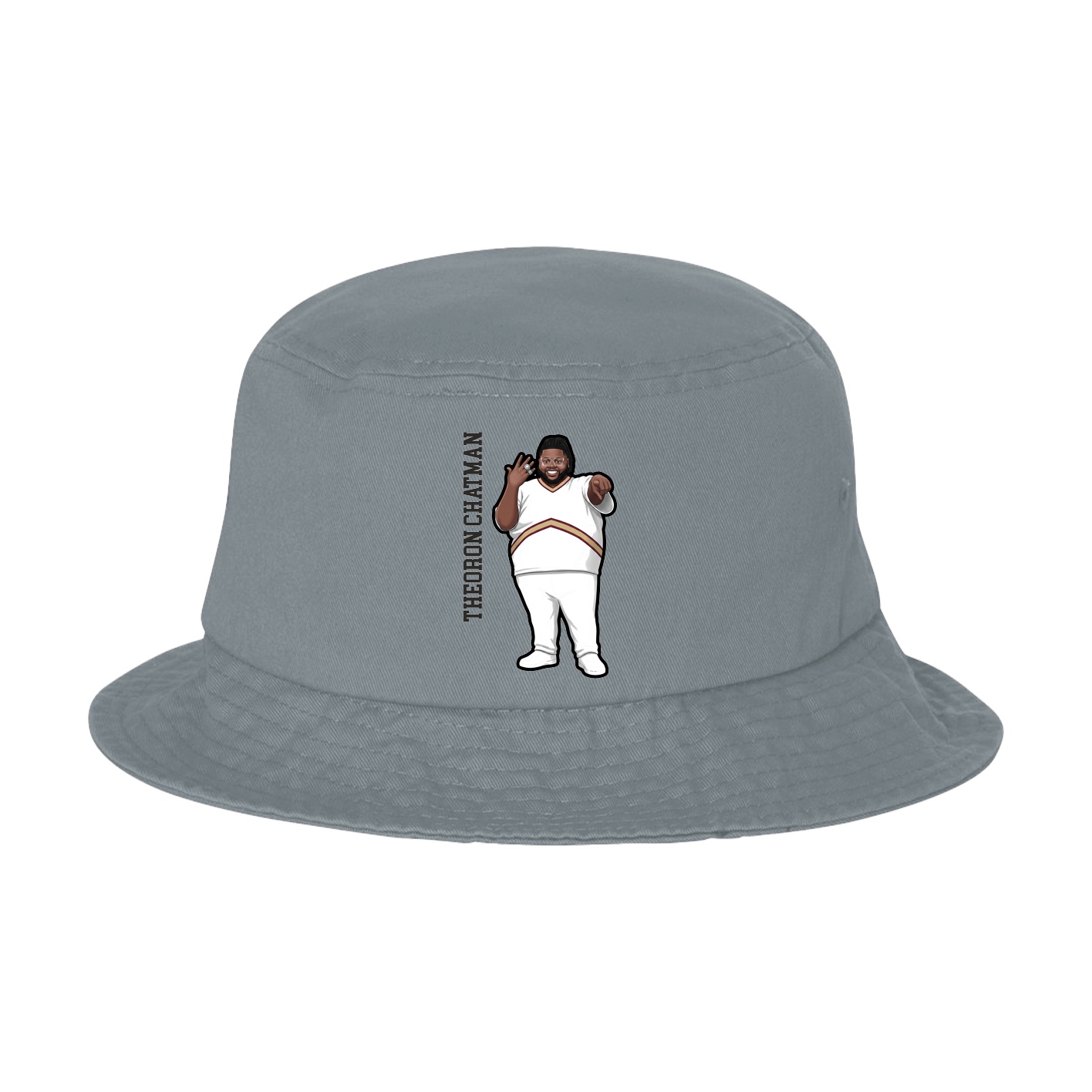 Bucket Cap — Name Vertical in Grey
