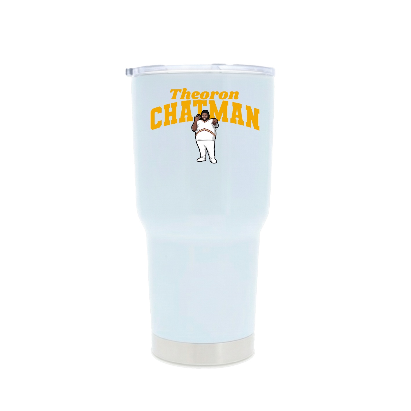 30oz Stainless Steel Tumbler — Signature Arch in White
