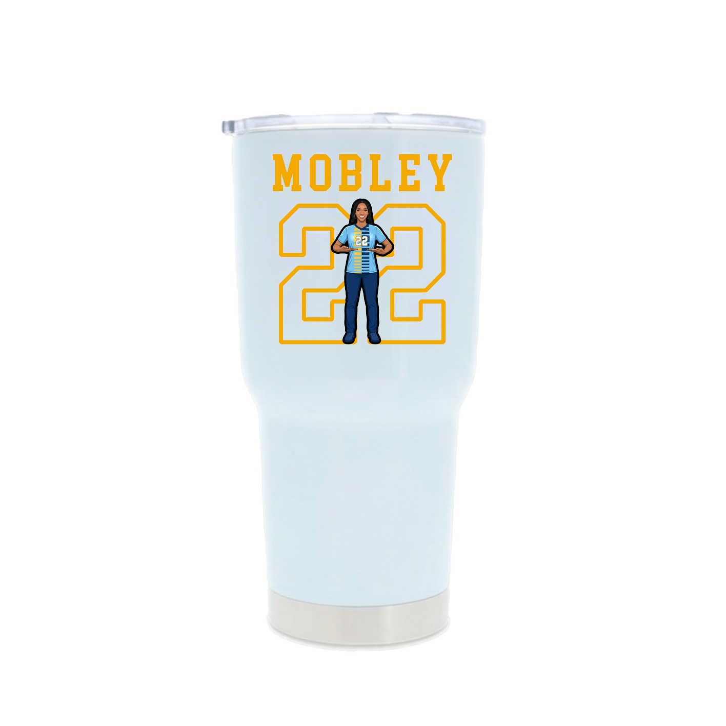 30oz Stainless Steel Tumbler — Shirsey in White