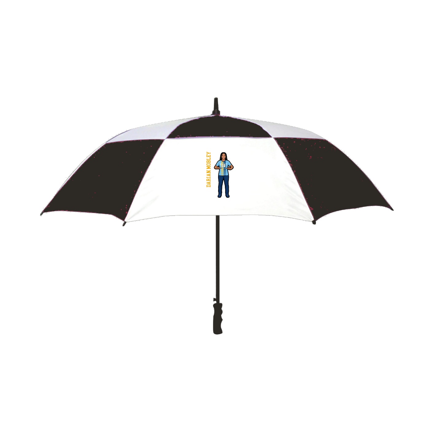 Golf Umbrella — Name Vertical in Black