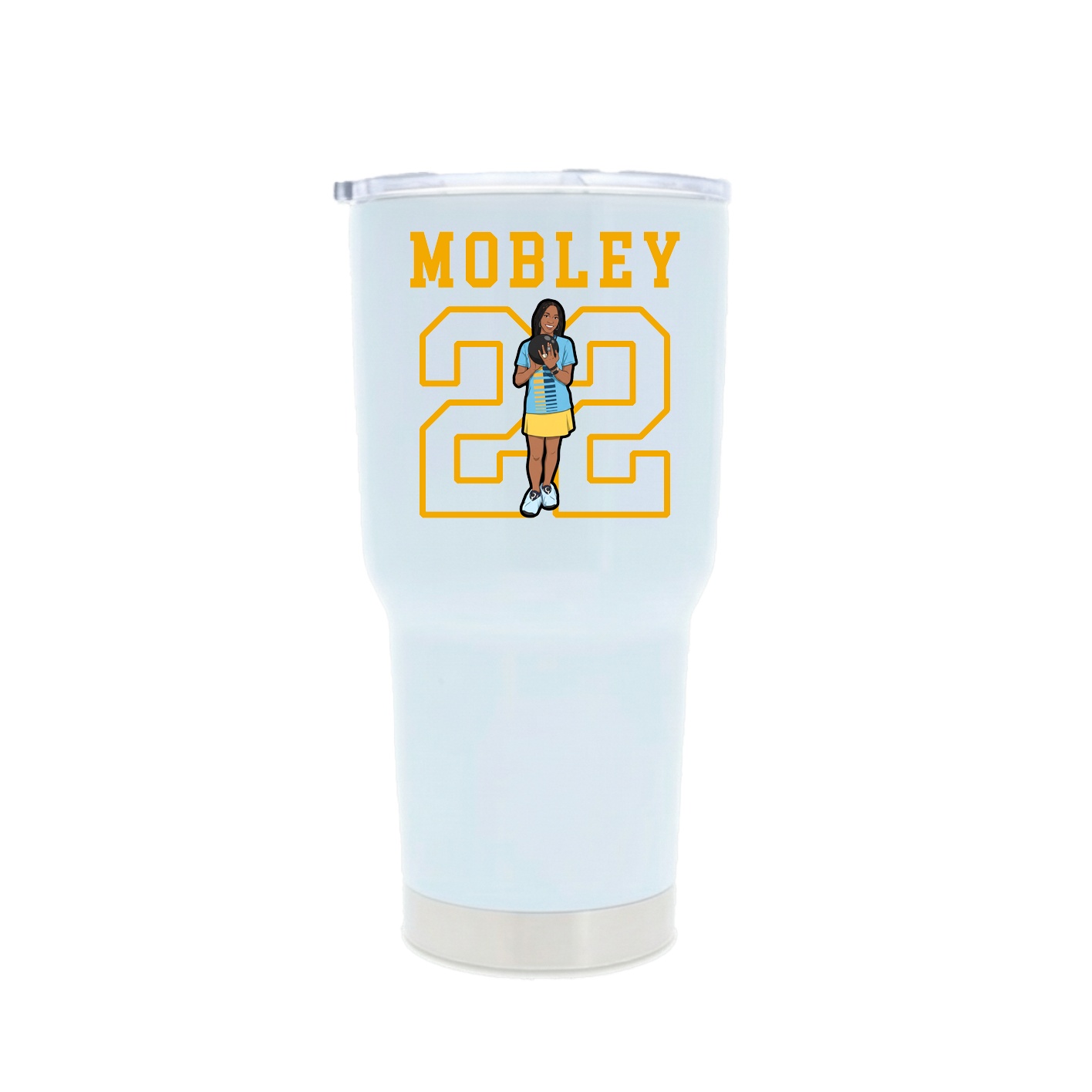 30oz Stainless Steel Tumbler — Shirsey in White