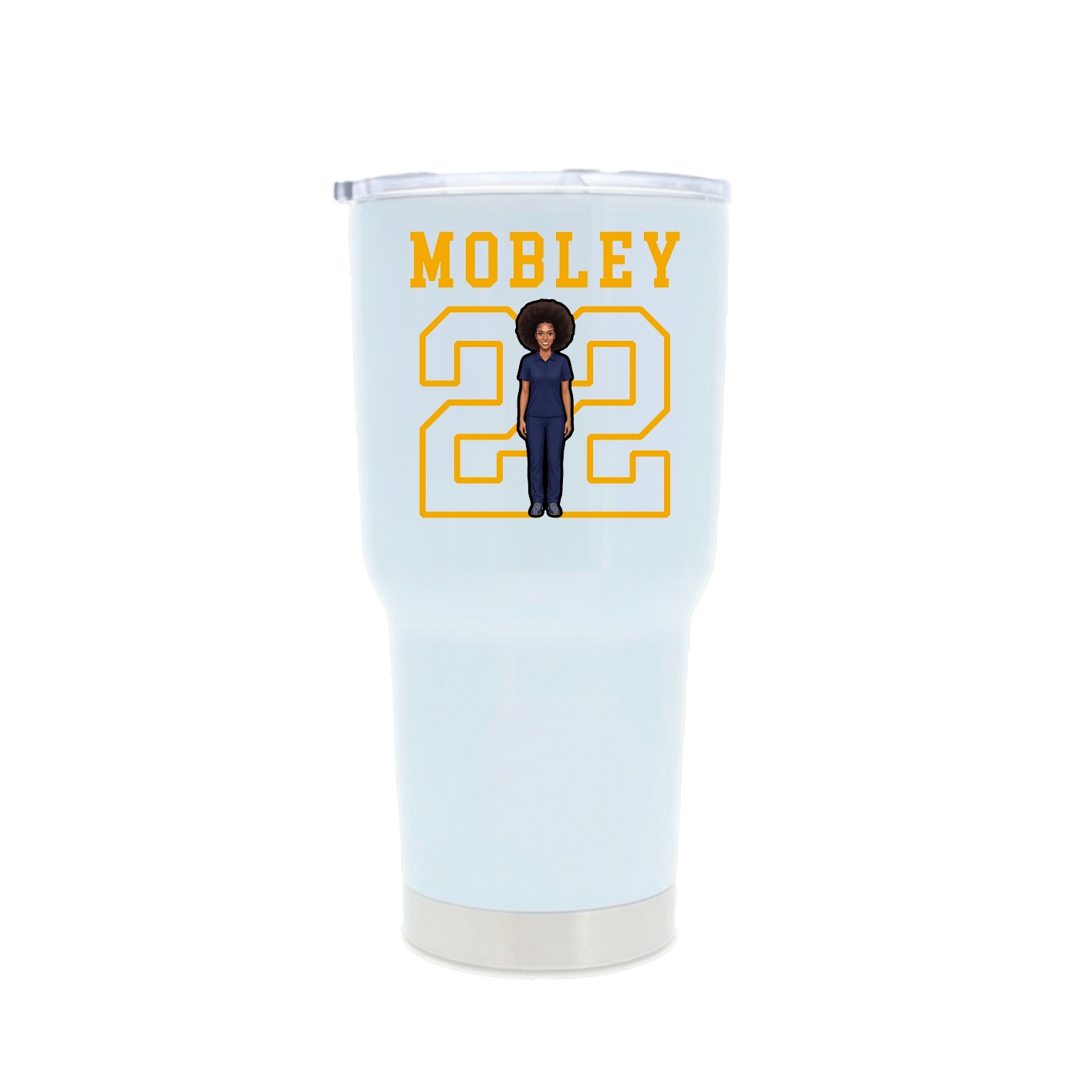 30oz Stainless Steel Tumbler — Shirsey in White