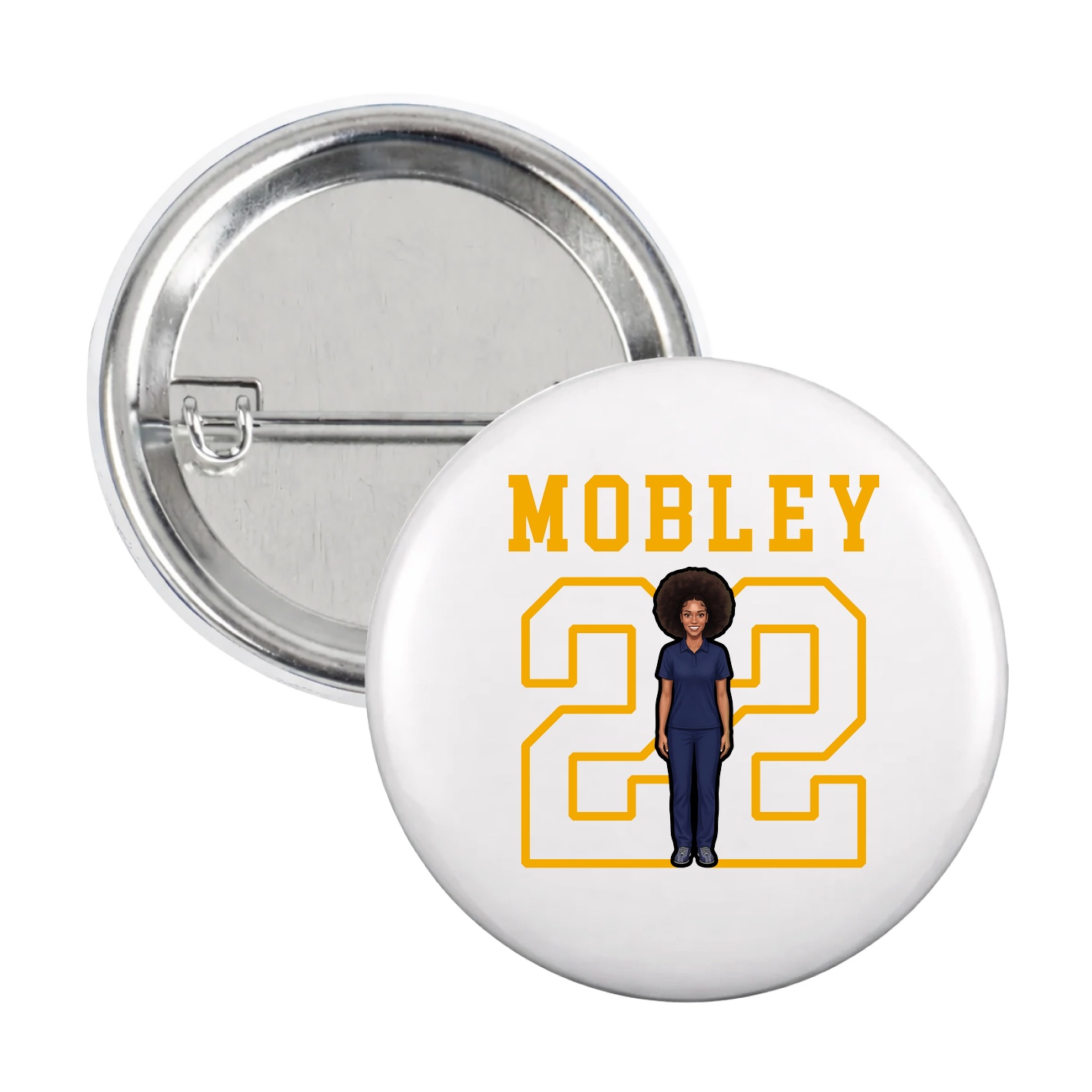 Game Day Button — Shirsey in White