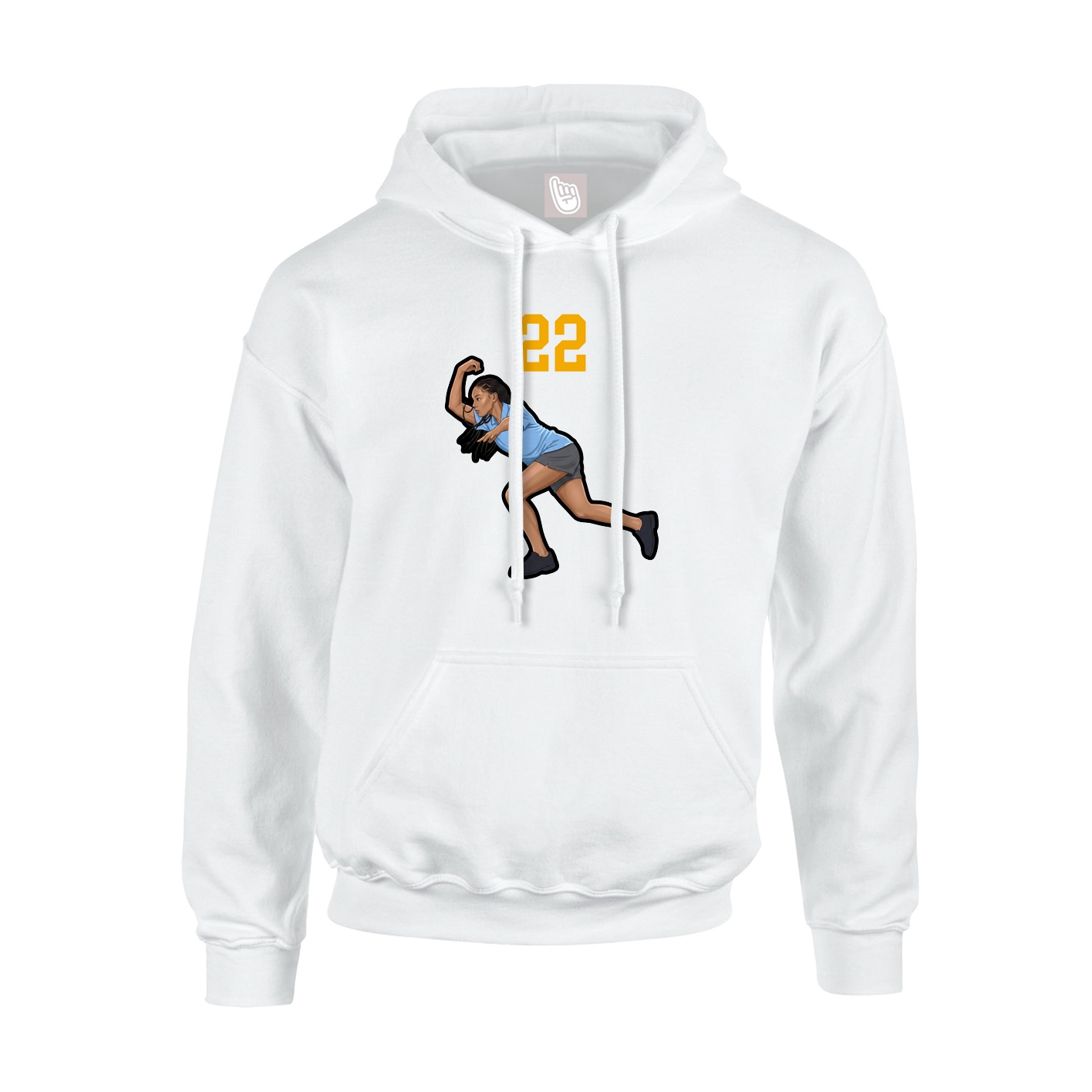Hoodie — Number Top in White