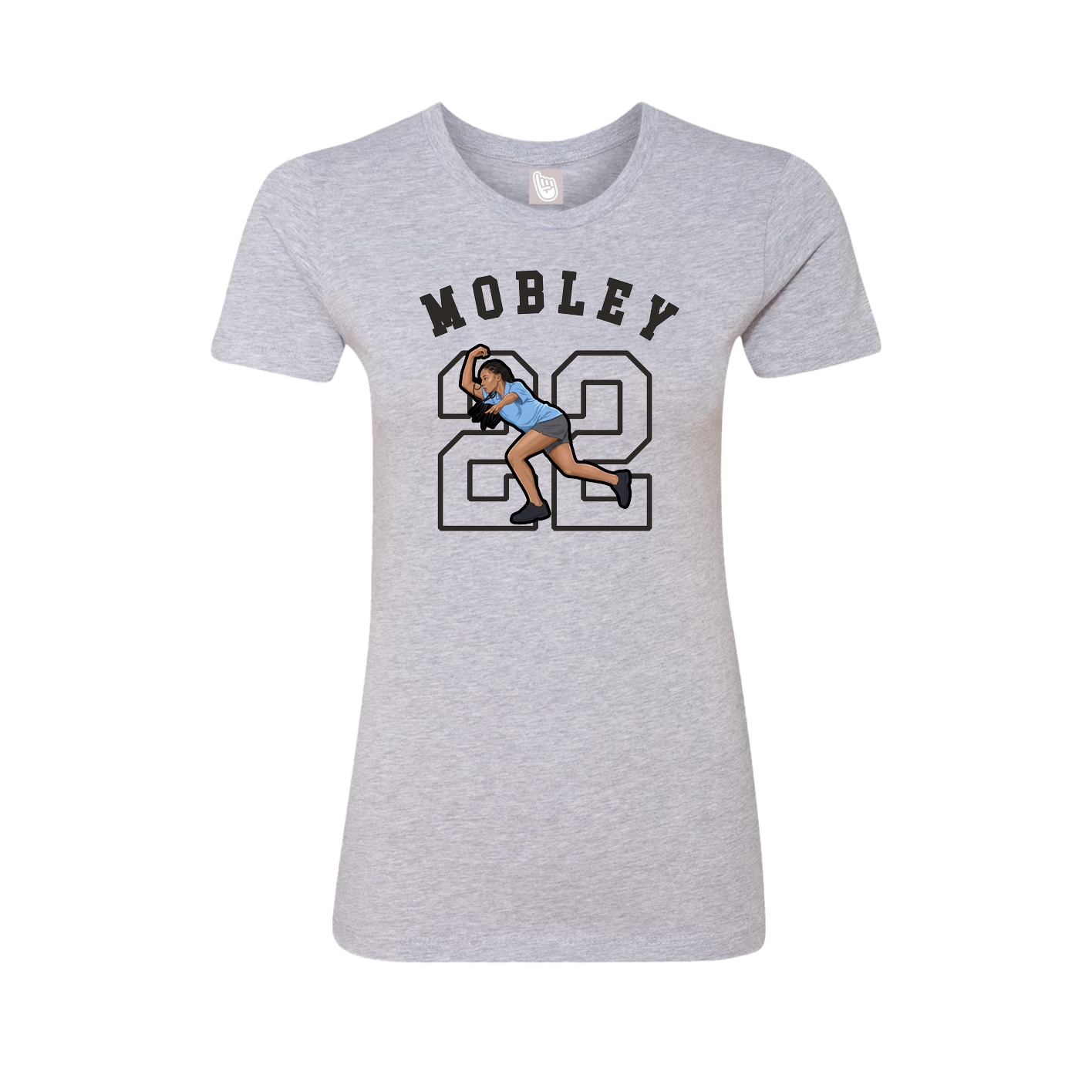 Fitted Women's Tee — Shirsey Arch in Grey