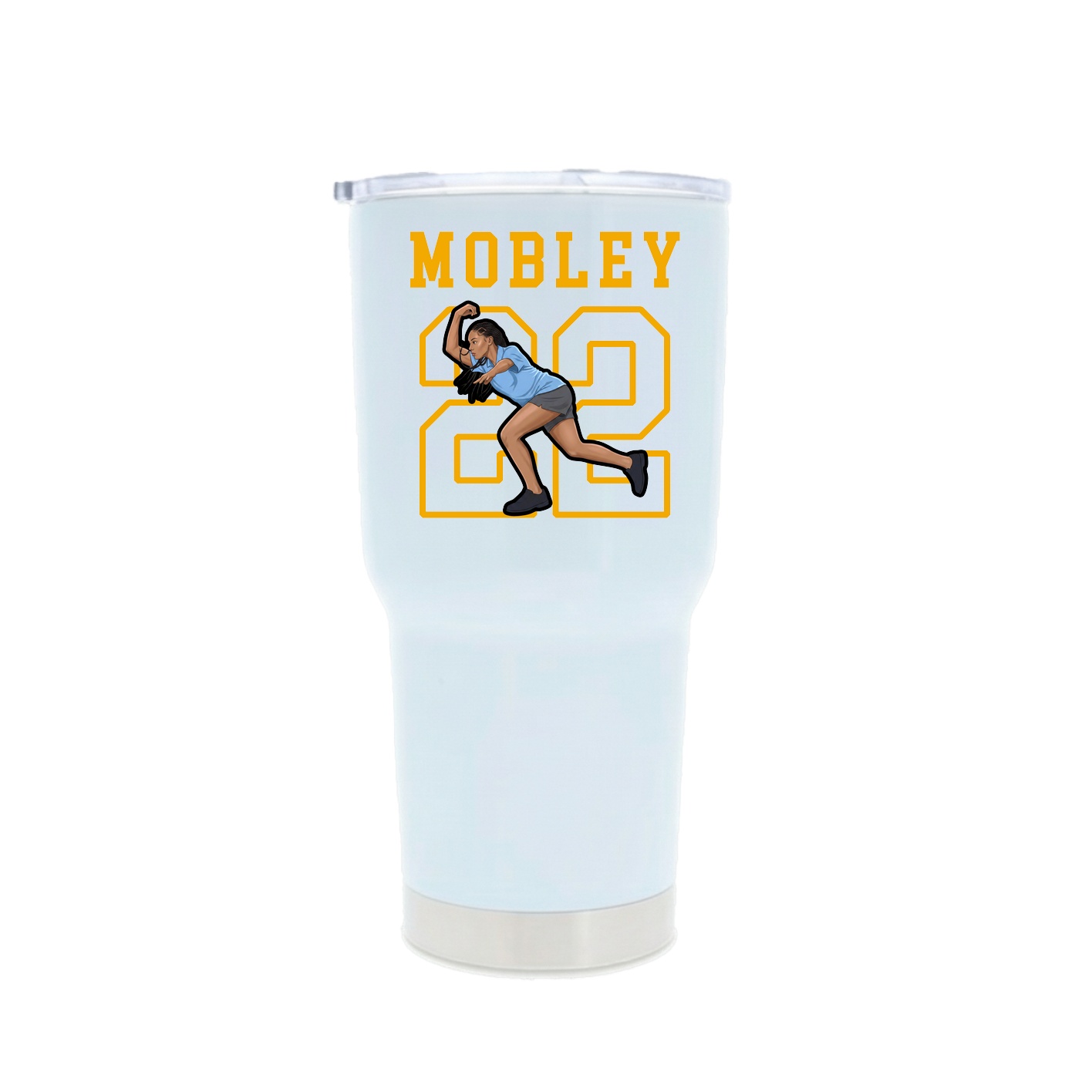 30oz Stainless Steel Tumbler — Shirsey in White
