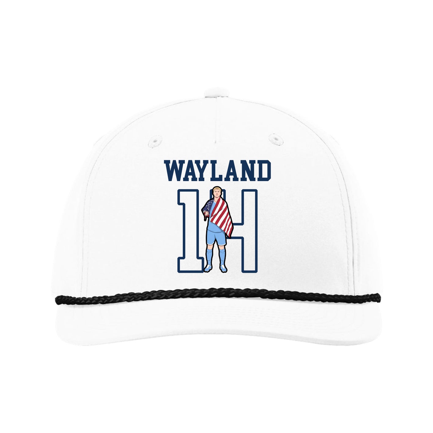 Five-Panel Classic Rope Cap — Shirsey in White