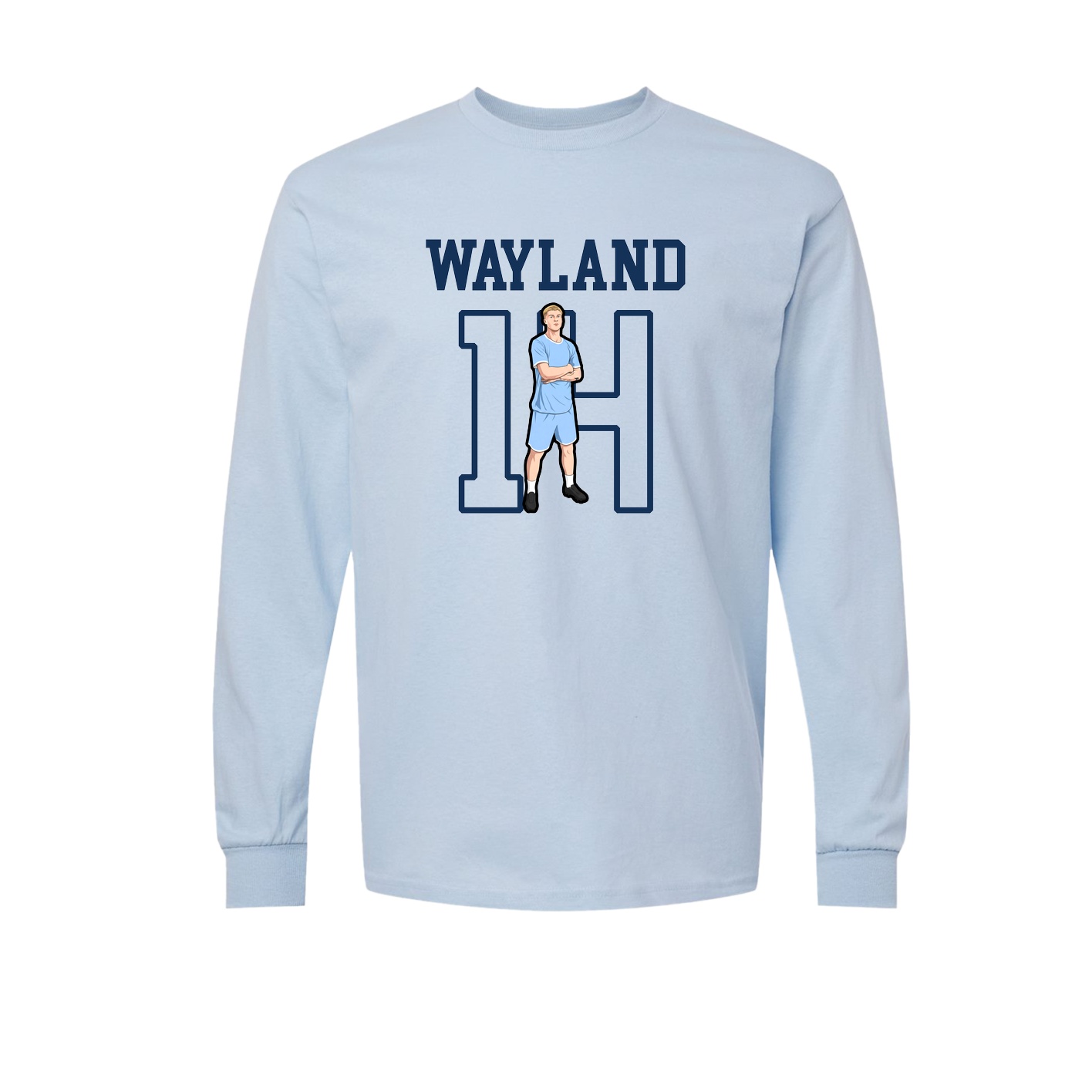 Long Sleeve Tee — Shirsey in Light Blue