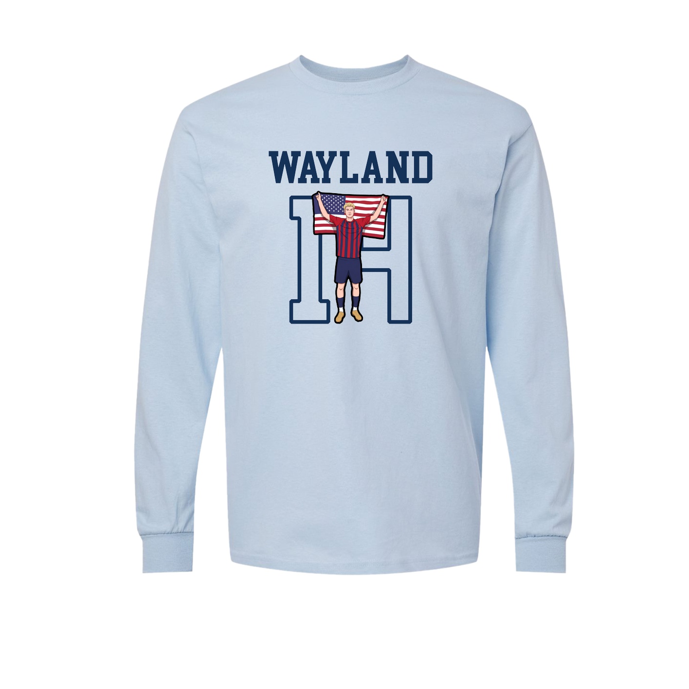 Long Sleeve Tee — Shirsey in Light Blue