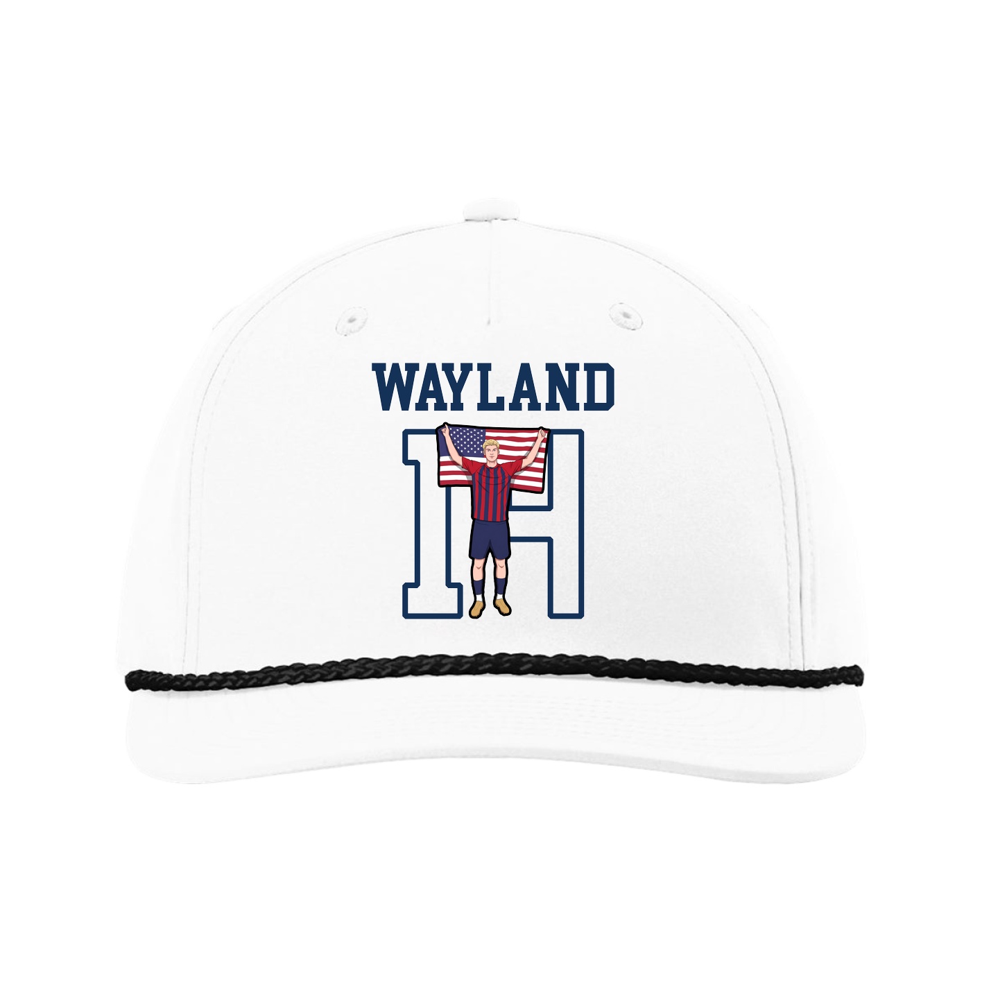Five-Panel Classic Rope Cap — Shirsey in White