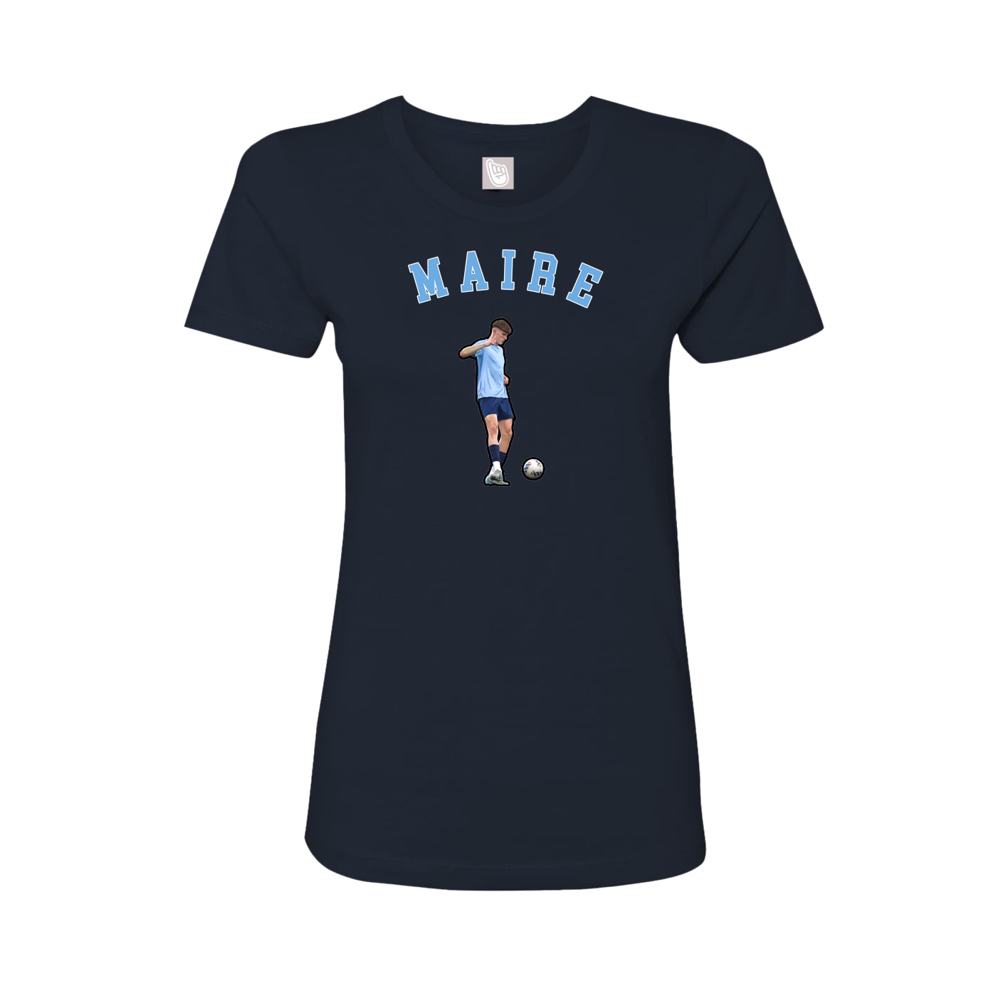 Fitted Women's Tee — Shirsey Arch in Navy