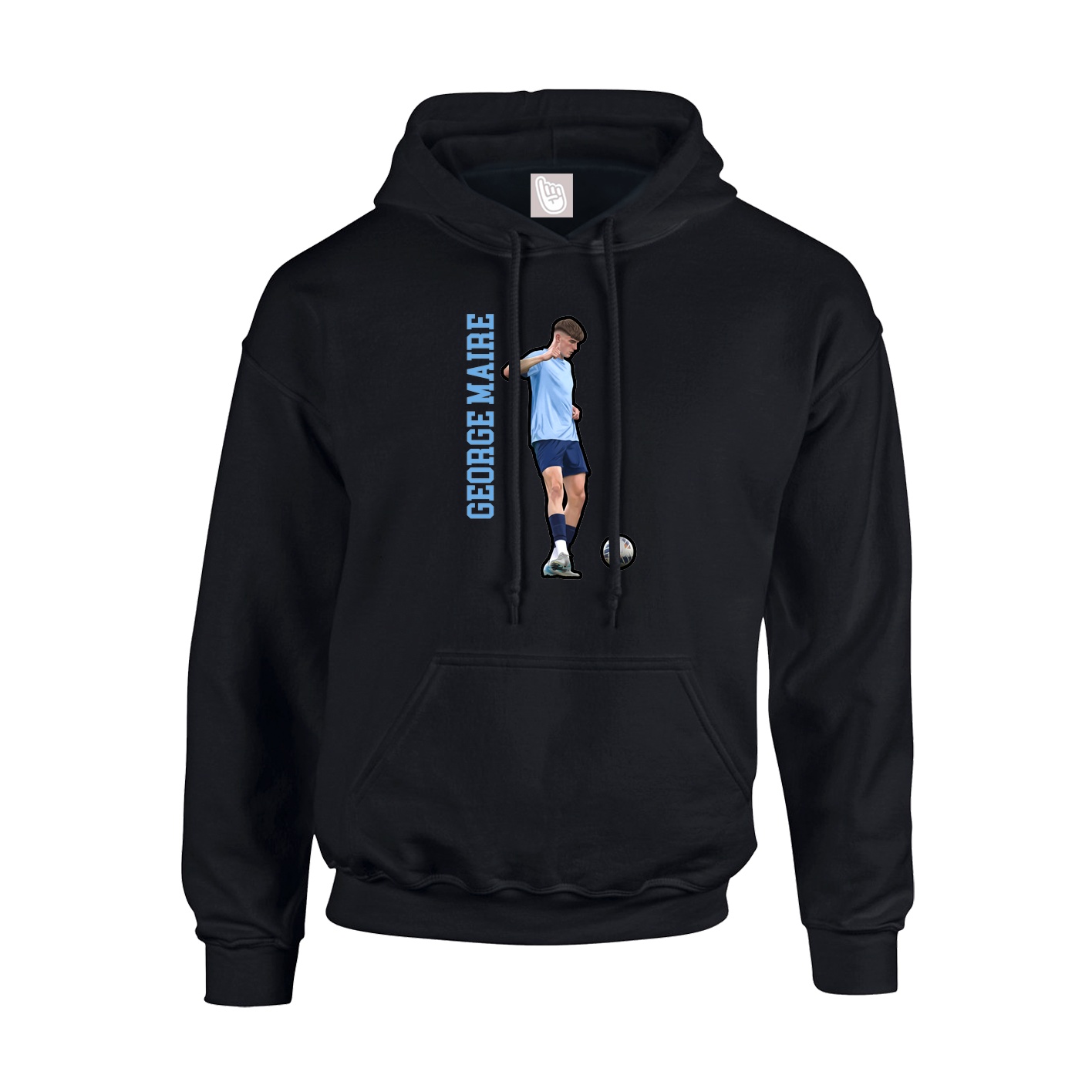 Hoodie — Name Vertical in Black
