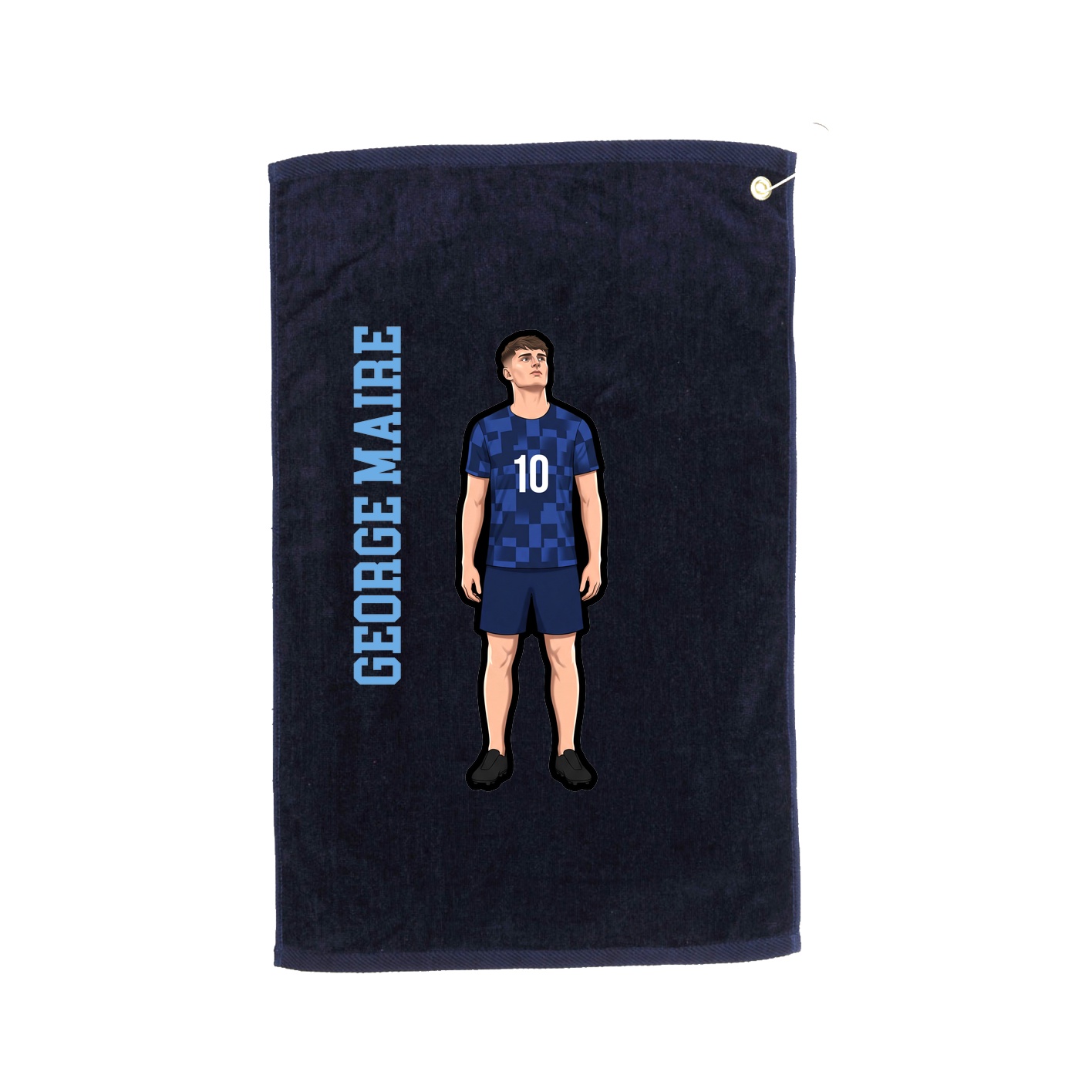 Golf Towel — Name Vertical in Navy