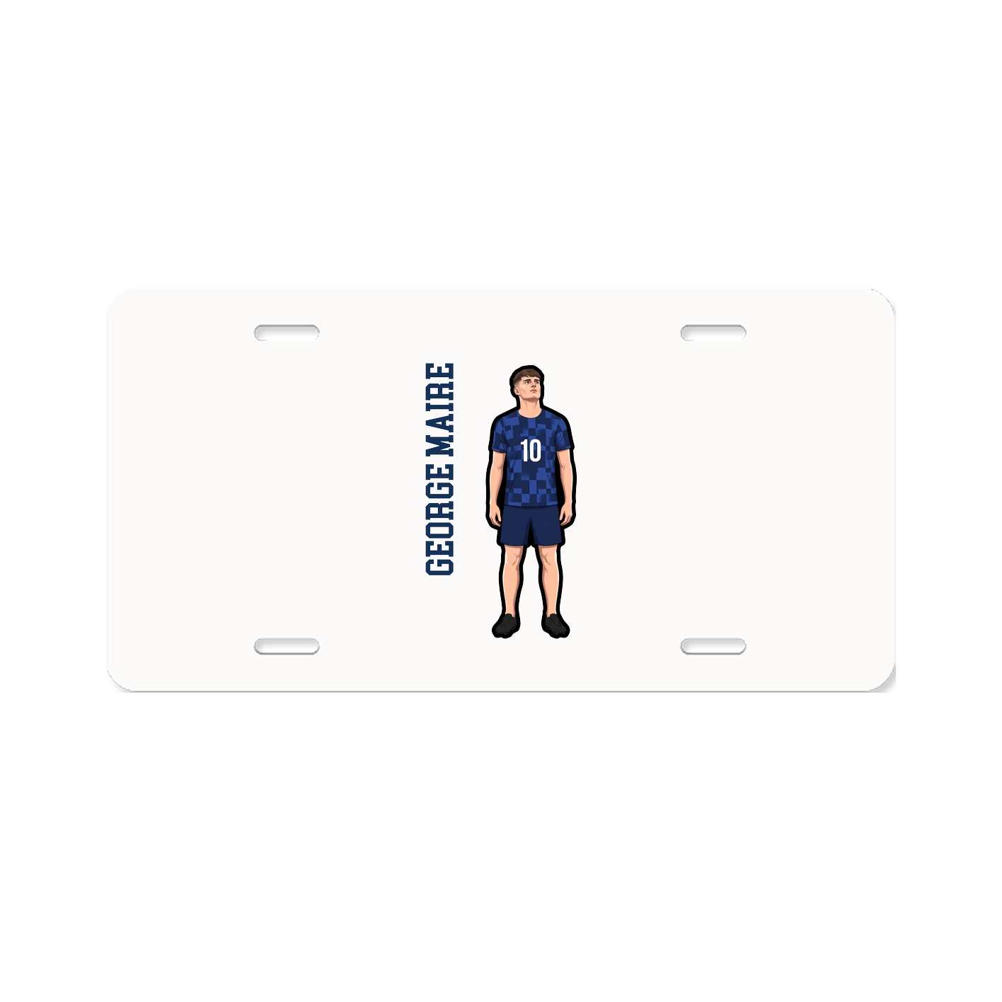 License Plate — Name Vertical in Classic