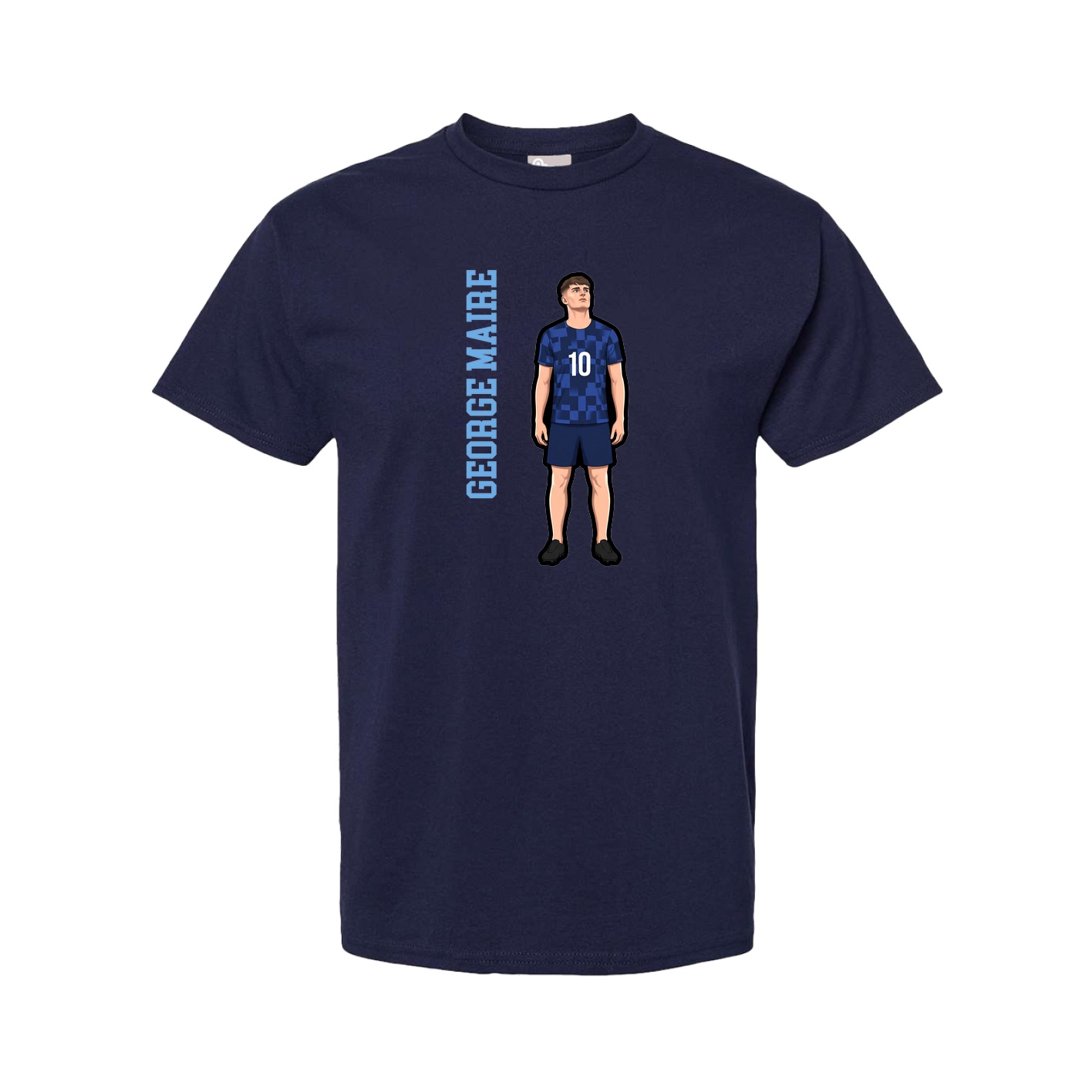 Youth Tee — Name Vertical in Navy