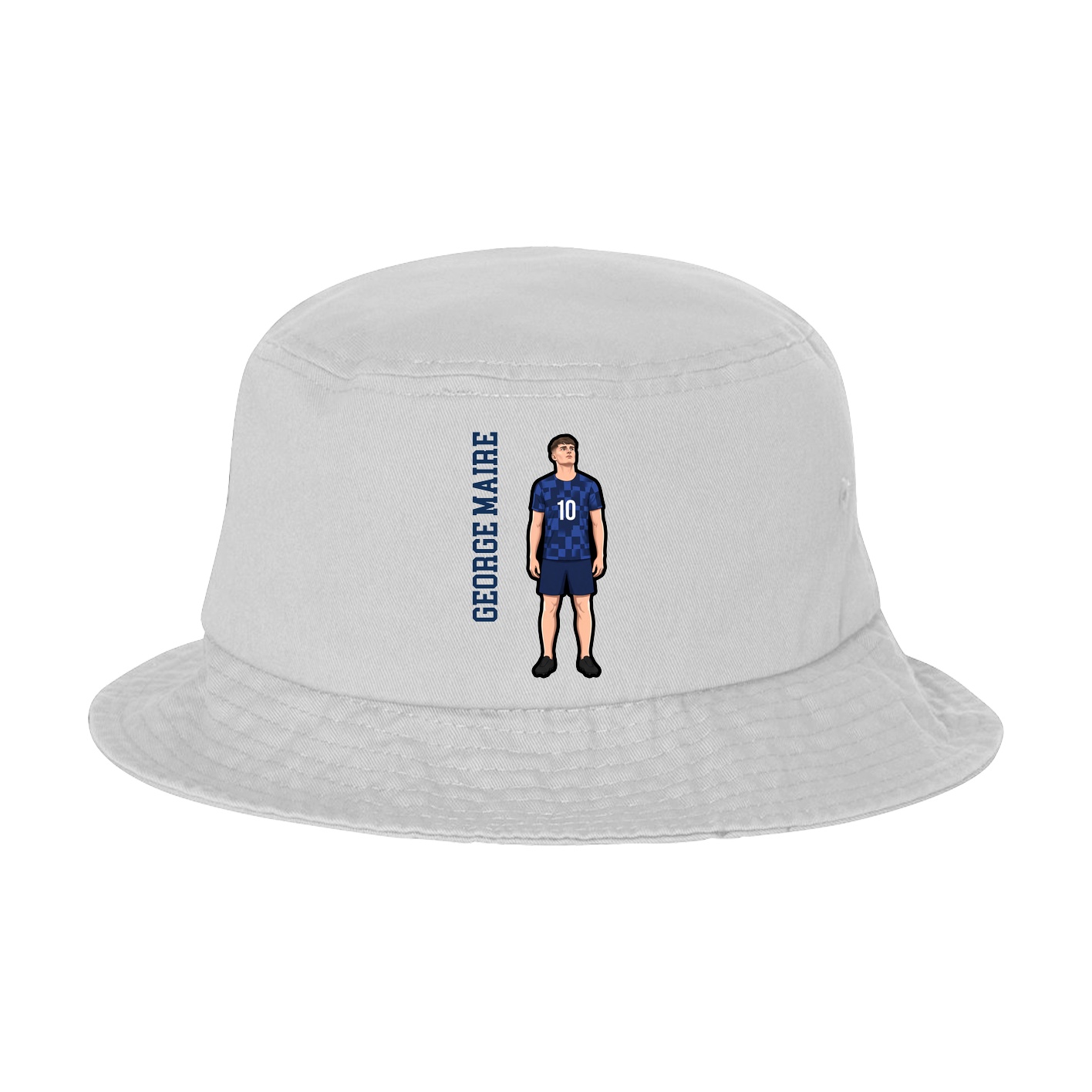 Bucket Cap — Name Vertical in White