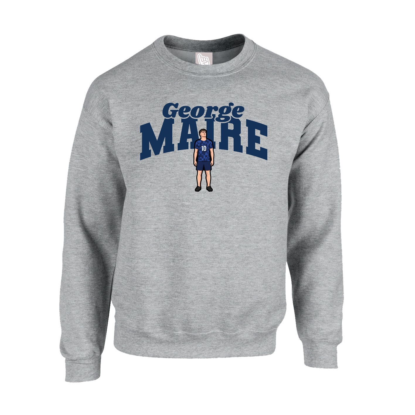 Fleece Crew — Signature Arch in Grey