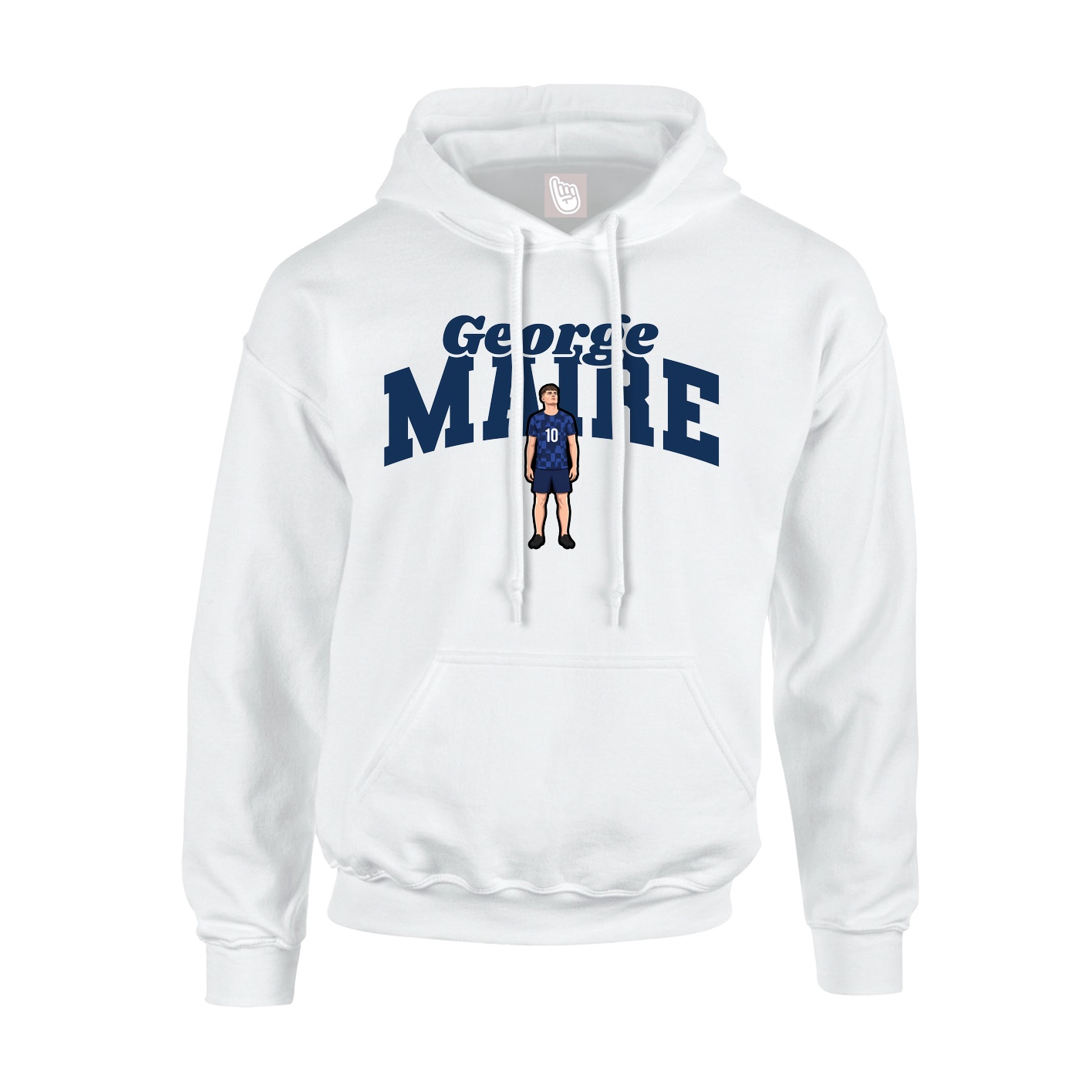 Youth Hoodie — Signature Arch in White