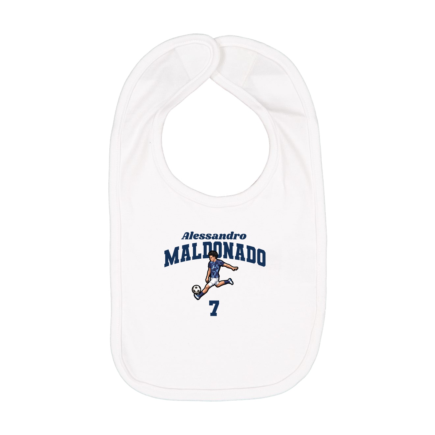 Infant Bib — Signature Arch in White