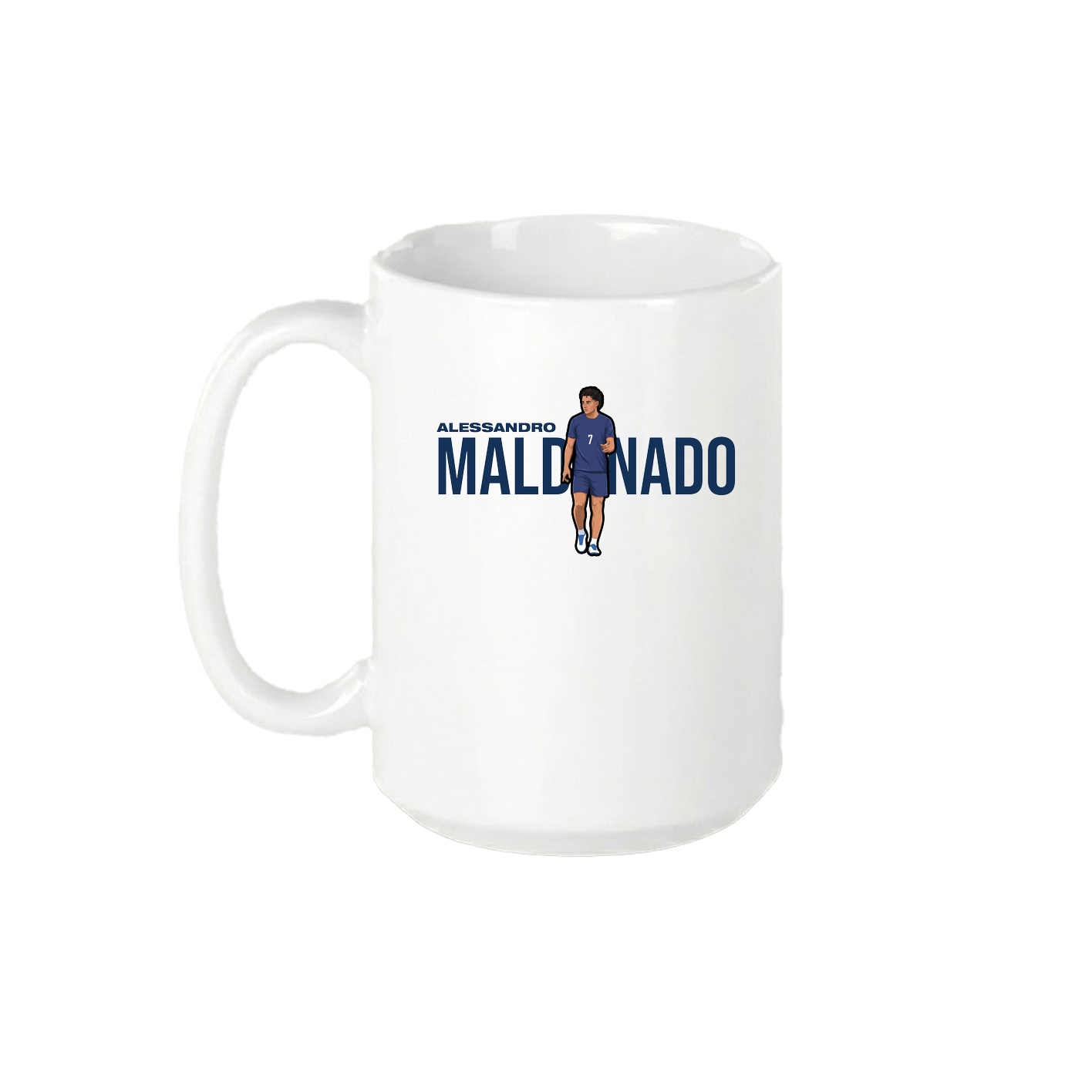15oz Coffee Mug — Player Name in White