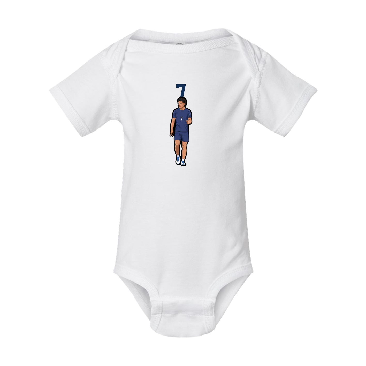 Baby Onesie — Number Top in White