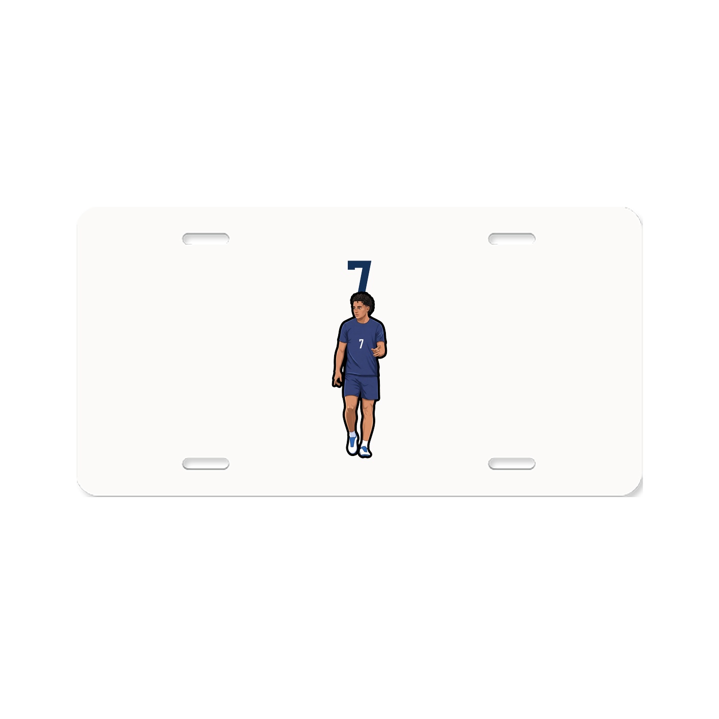 License Plate — Number Top in Classic